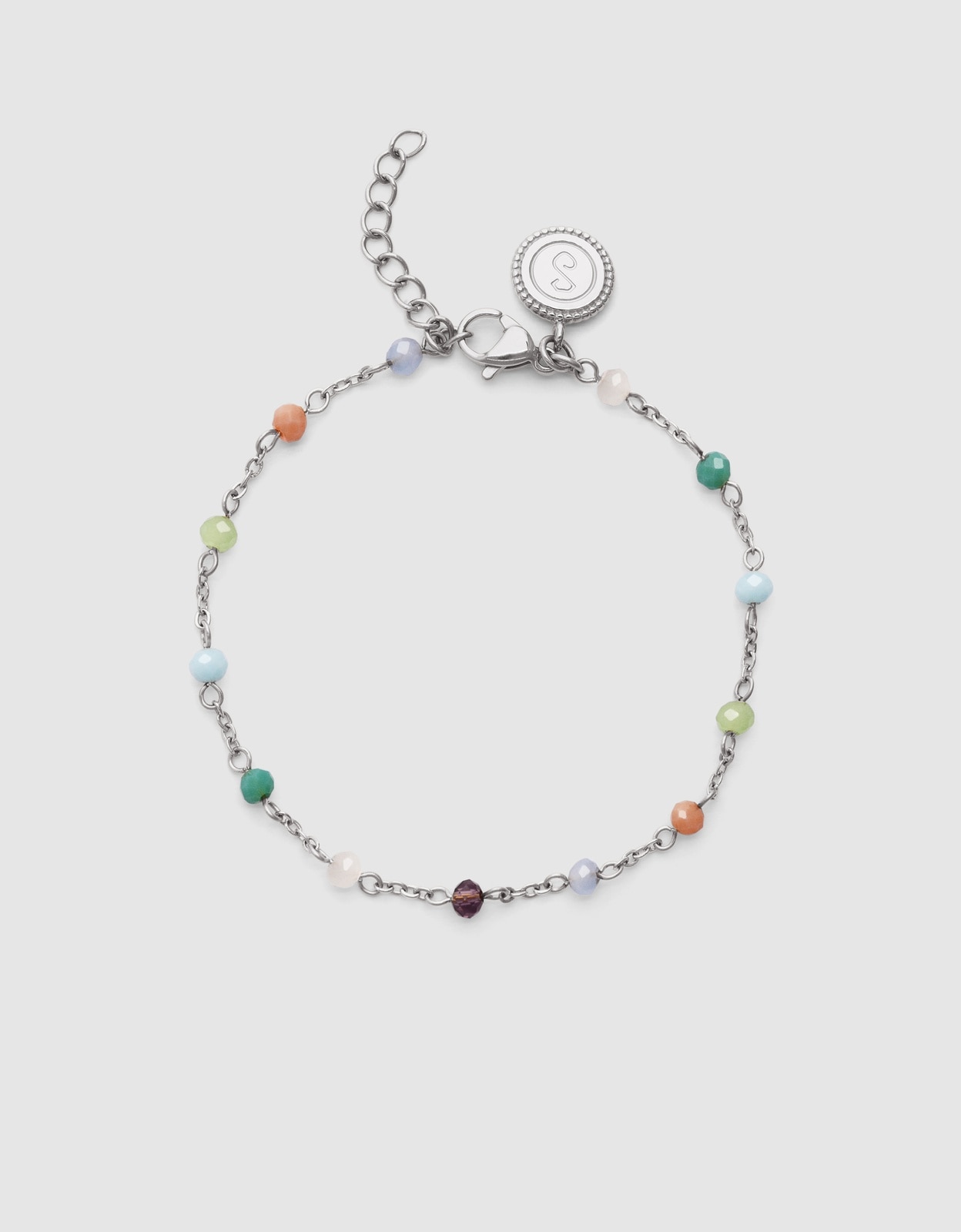 Pulseira de Corrente Crystals Colors de Aço Multicolor-1