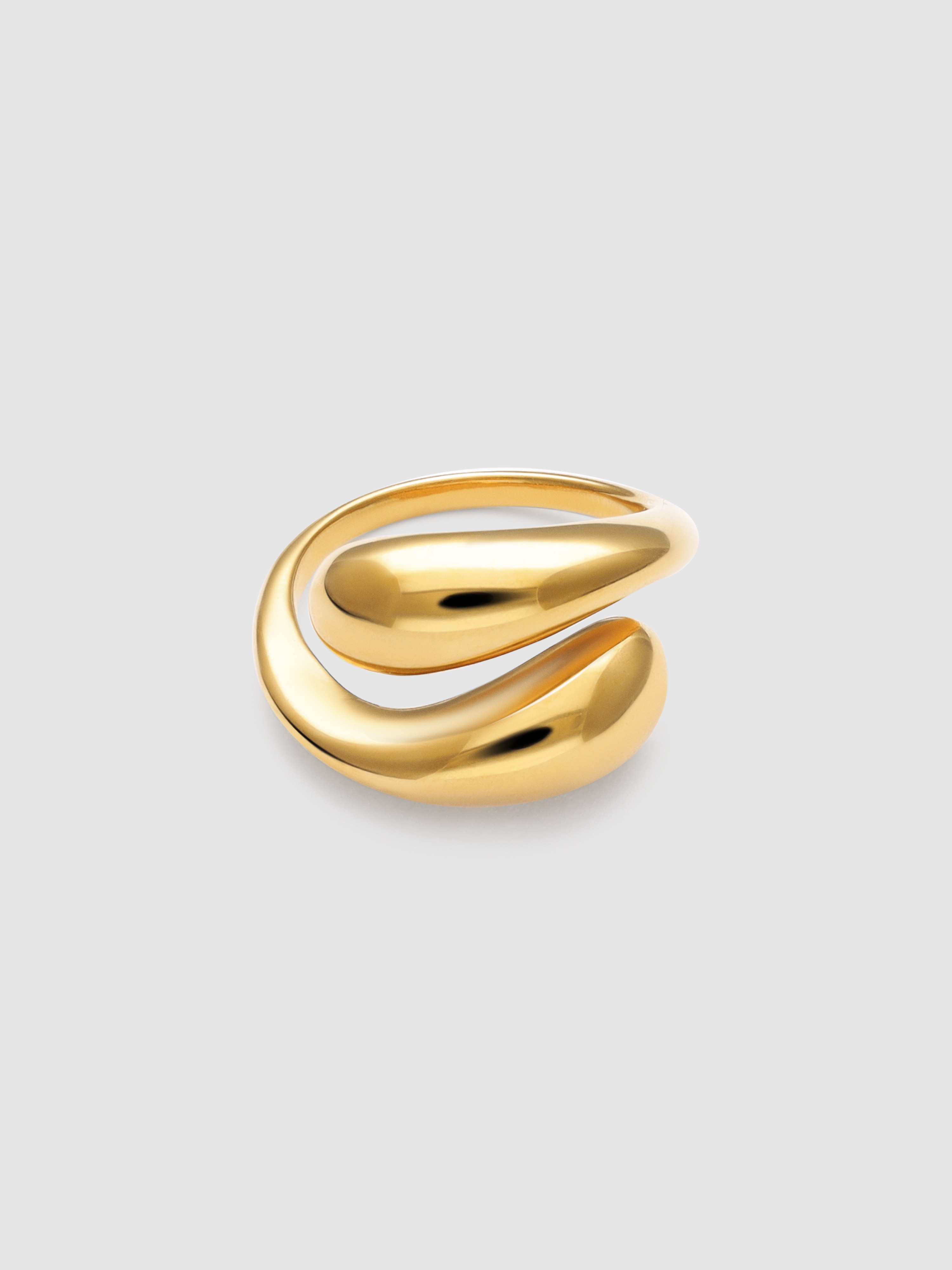 Anel Maxi Abraccio de Aço Banhado em Ouro Dourado-1