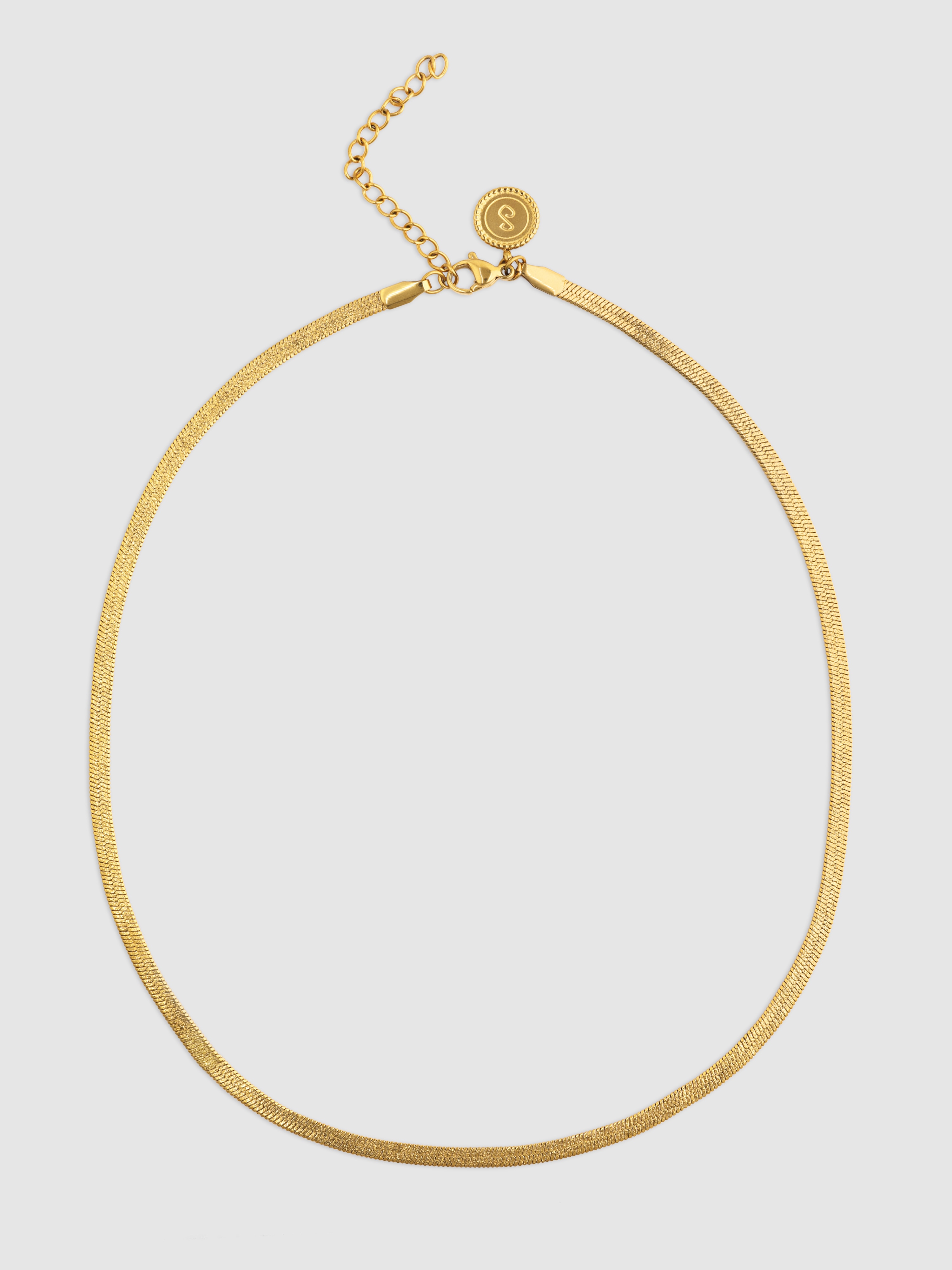 Colar Lisse Sparkling de Aço Banhado a Ouro Dourado-4