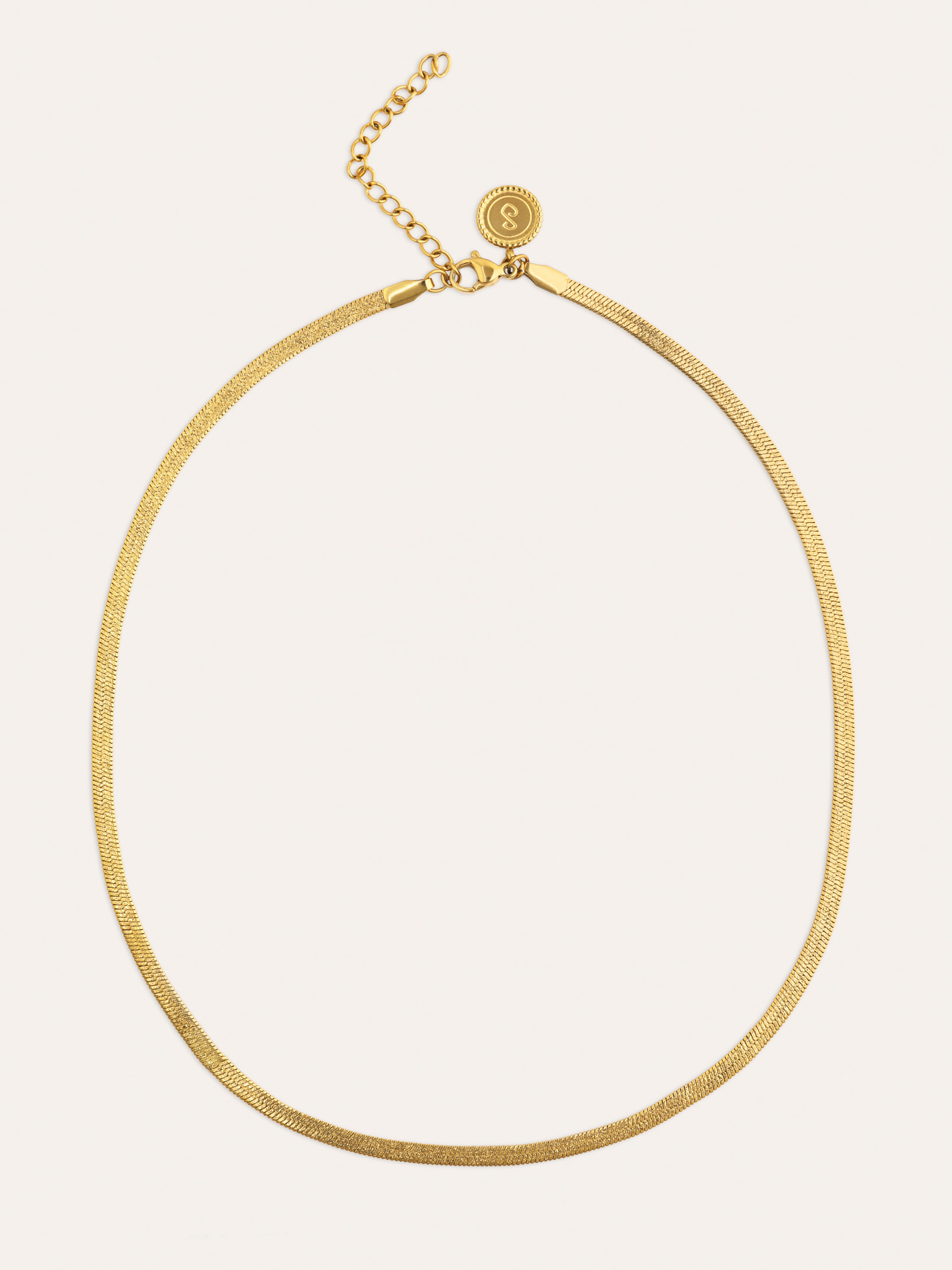 Colar Lisse Sparkling de Aço Banhado a Ouro Dourado-5