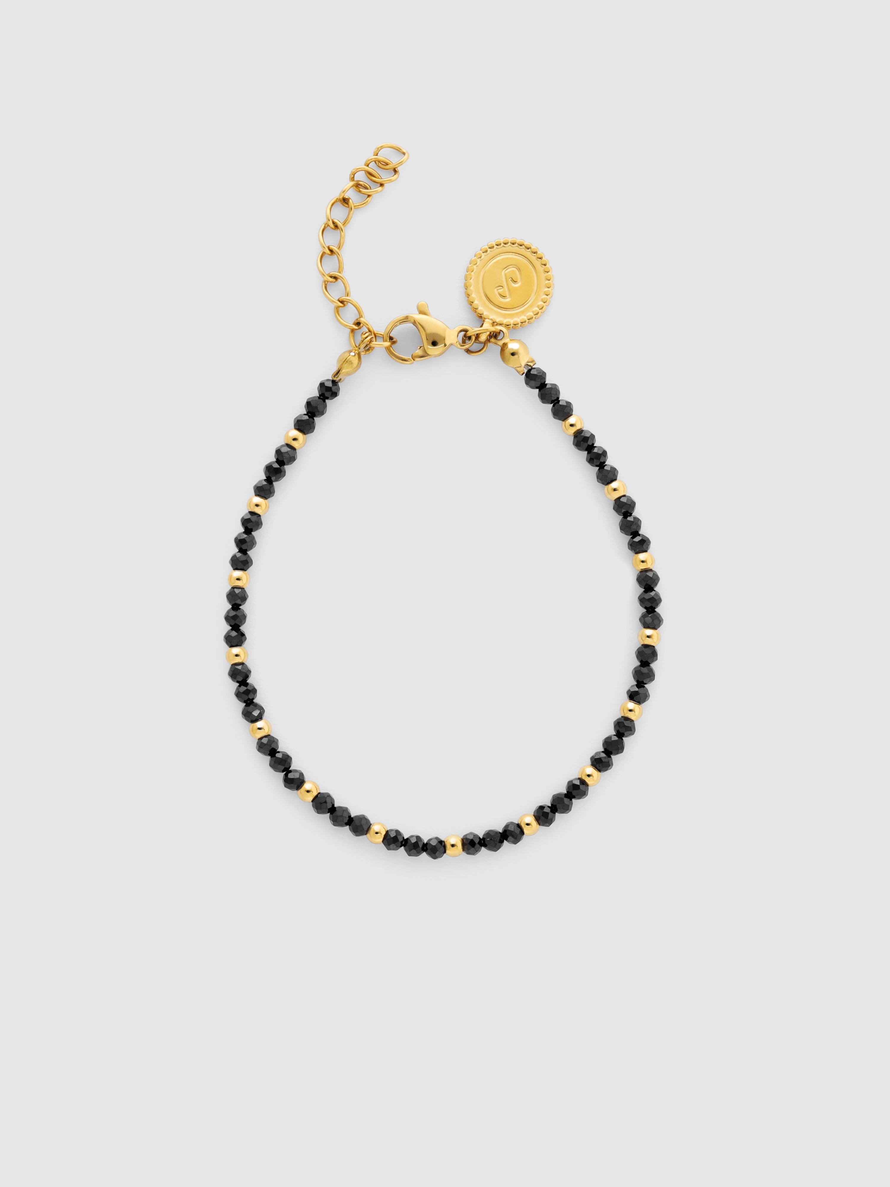 Pulseira de Corrente Black Noite de Aço Banhado a Ouro Preto / Laranja-1