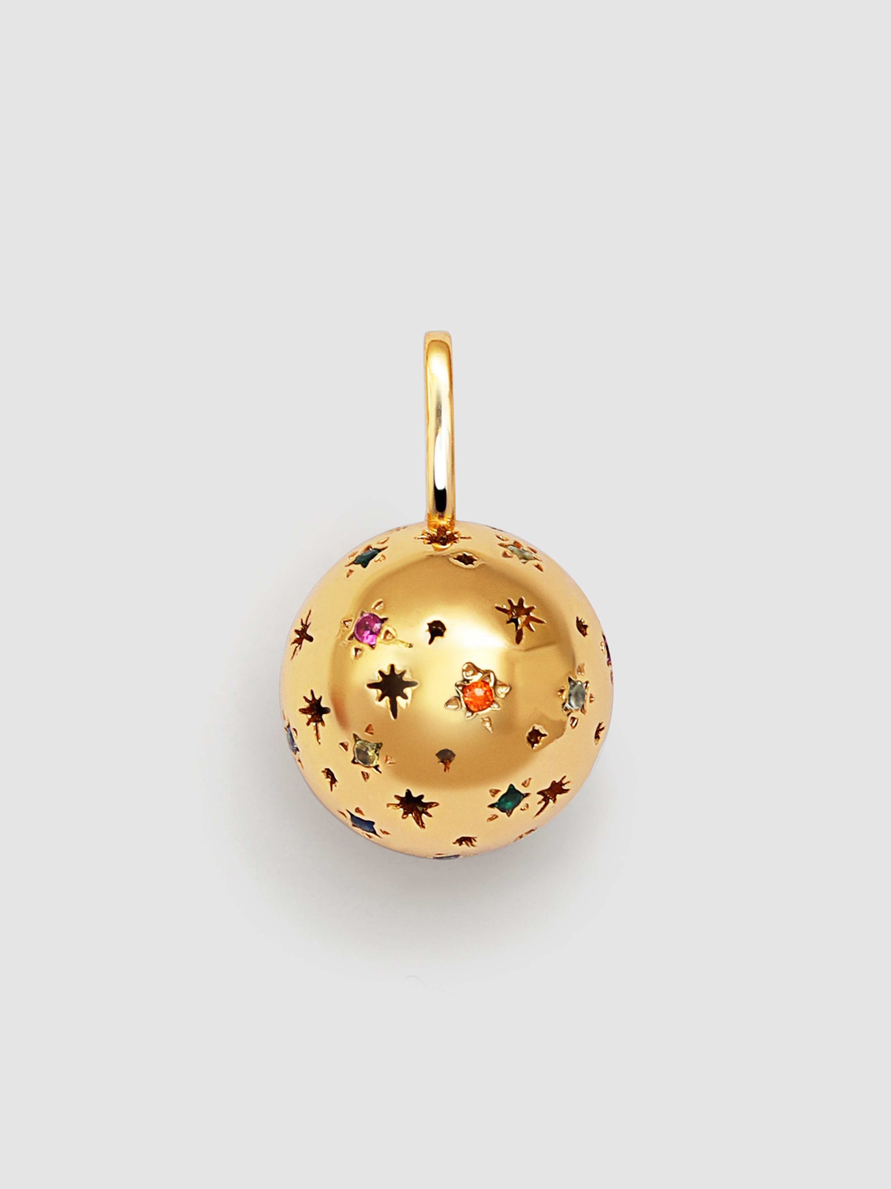 Charm Chama Anjos de Liga de Metais Banhado a Ouro Multicolor-1