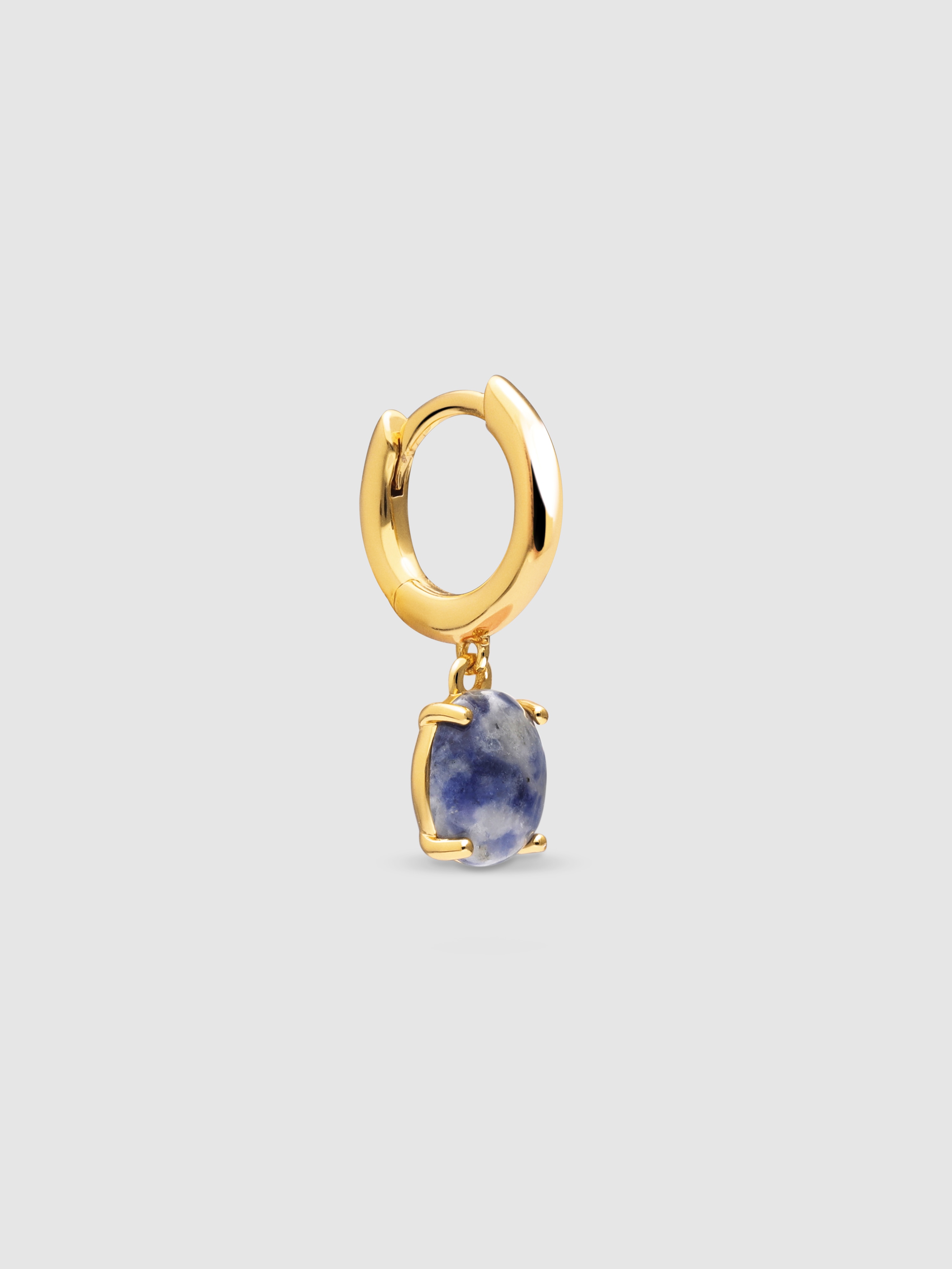 Imagem 0 de Brinco Individual Argola Catalina Stone de Liga de Metais Banhado a Ouro