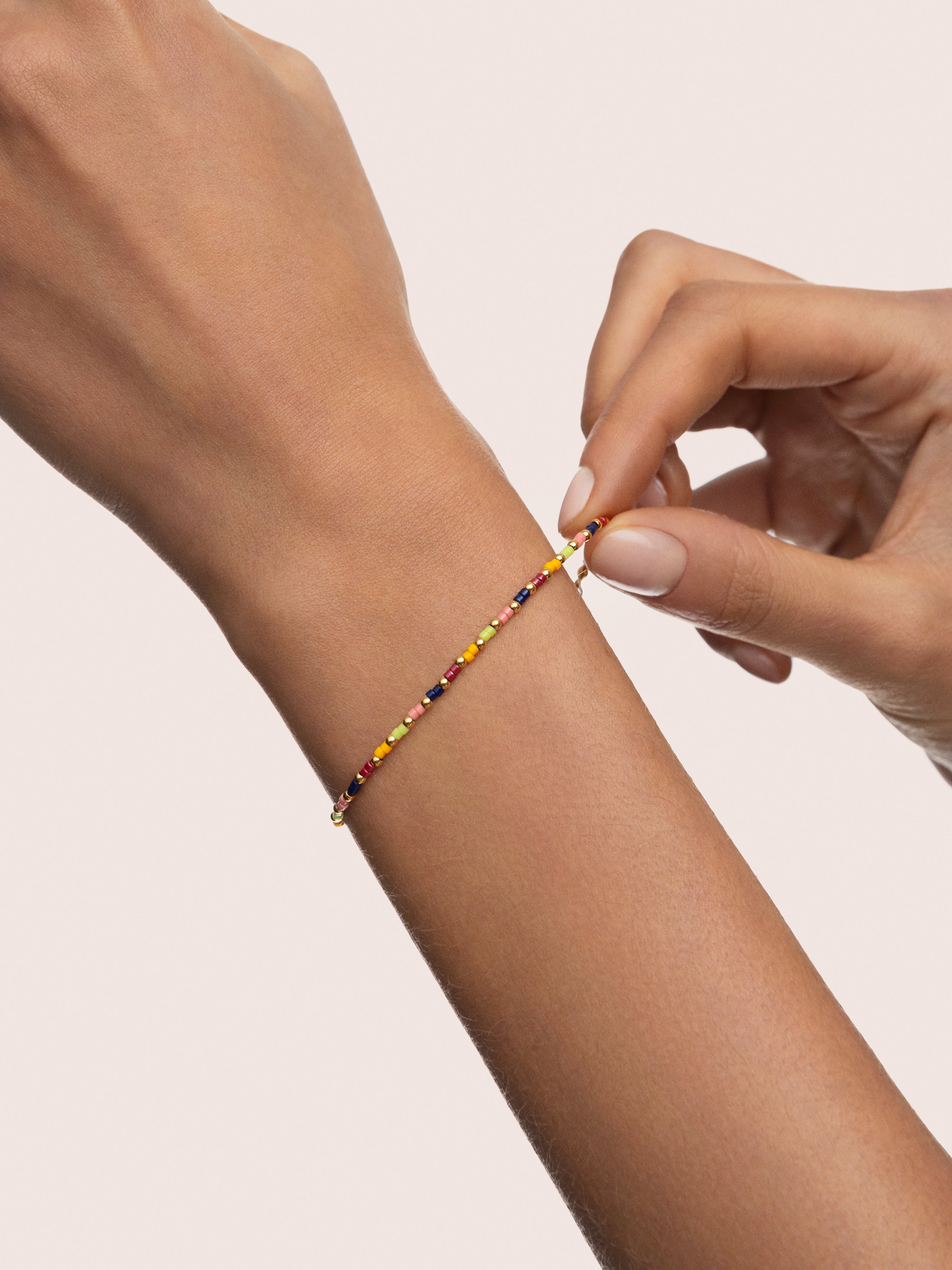 Pulseira de Corrente Áura Colors de Aço Banhado a Ouro Multicolor-5