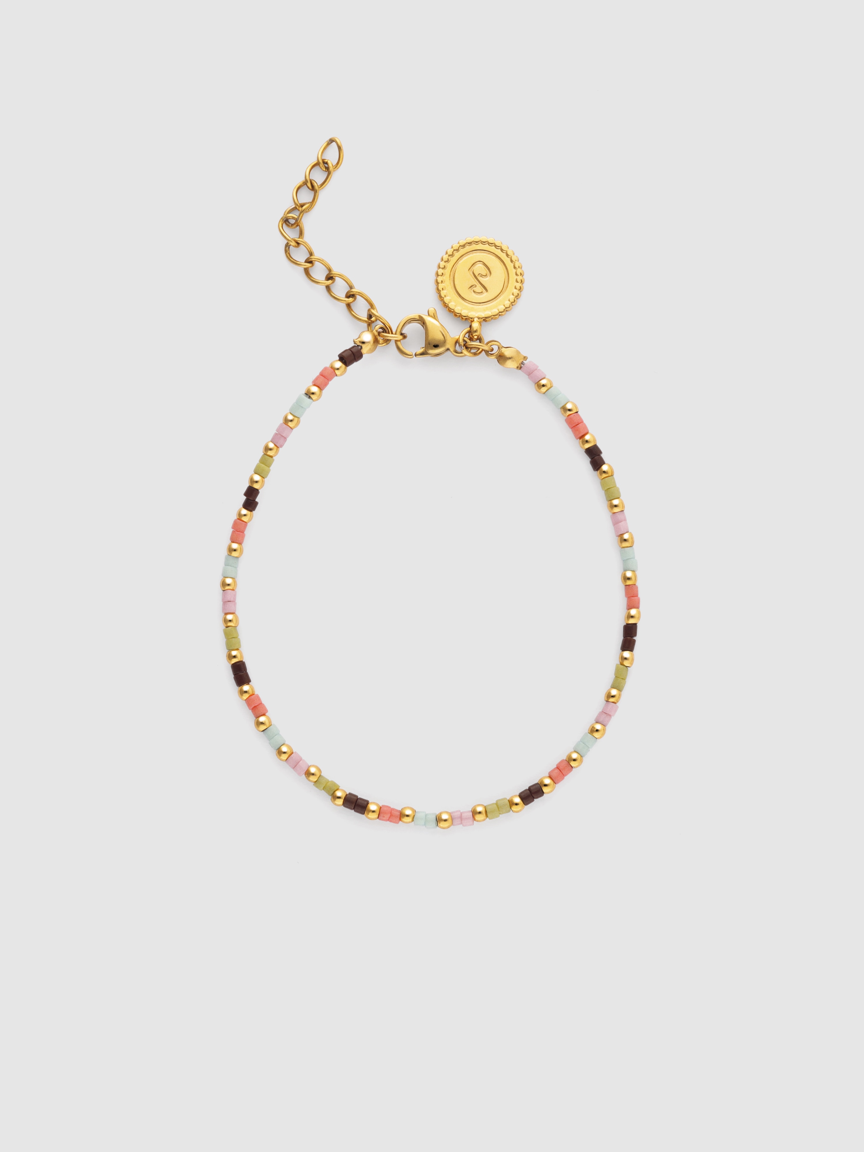 Pulseira de Corrente Helia Colors de Aço Banhado a Ouro Multicolor-1