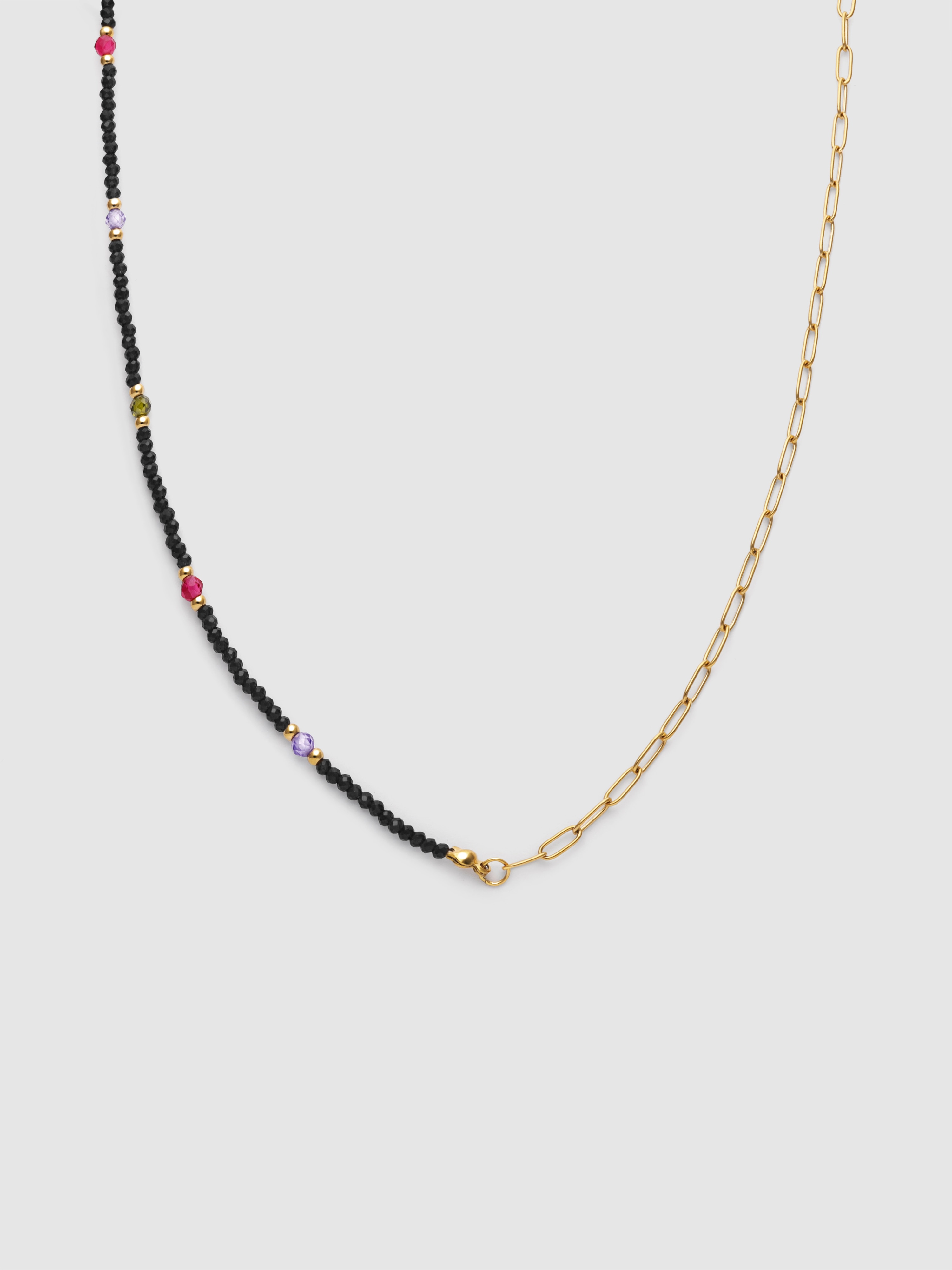 Colar Long Winter Glam de Aço Banhado a Ouro Multicolor-1