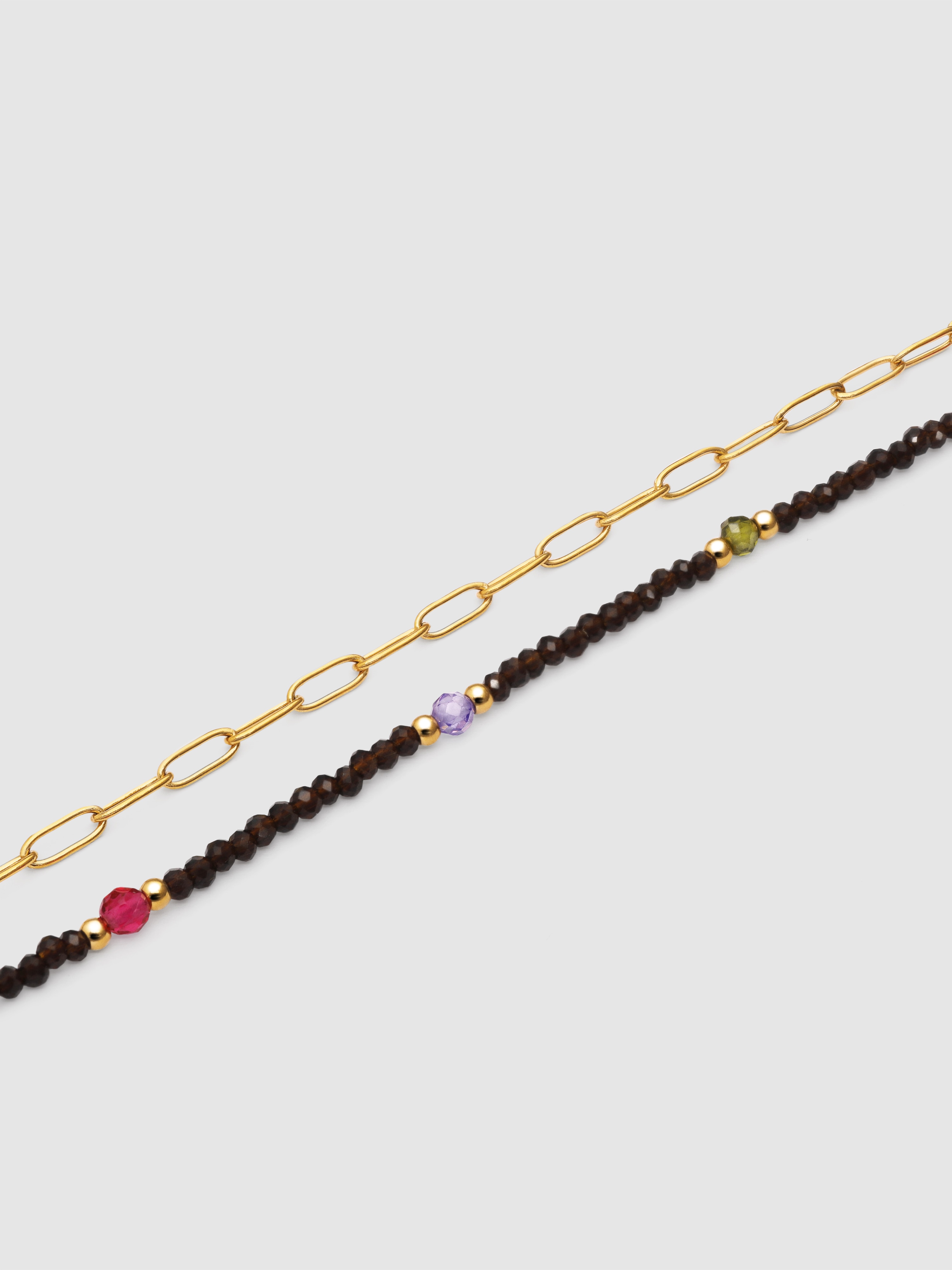 Colar Long Winter Glam de Aço Banhado a Ouro Multicolor-3