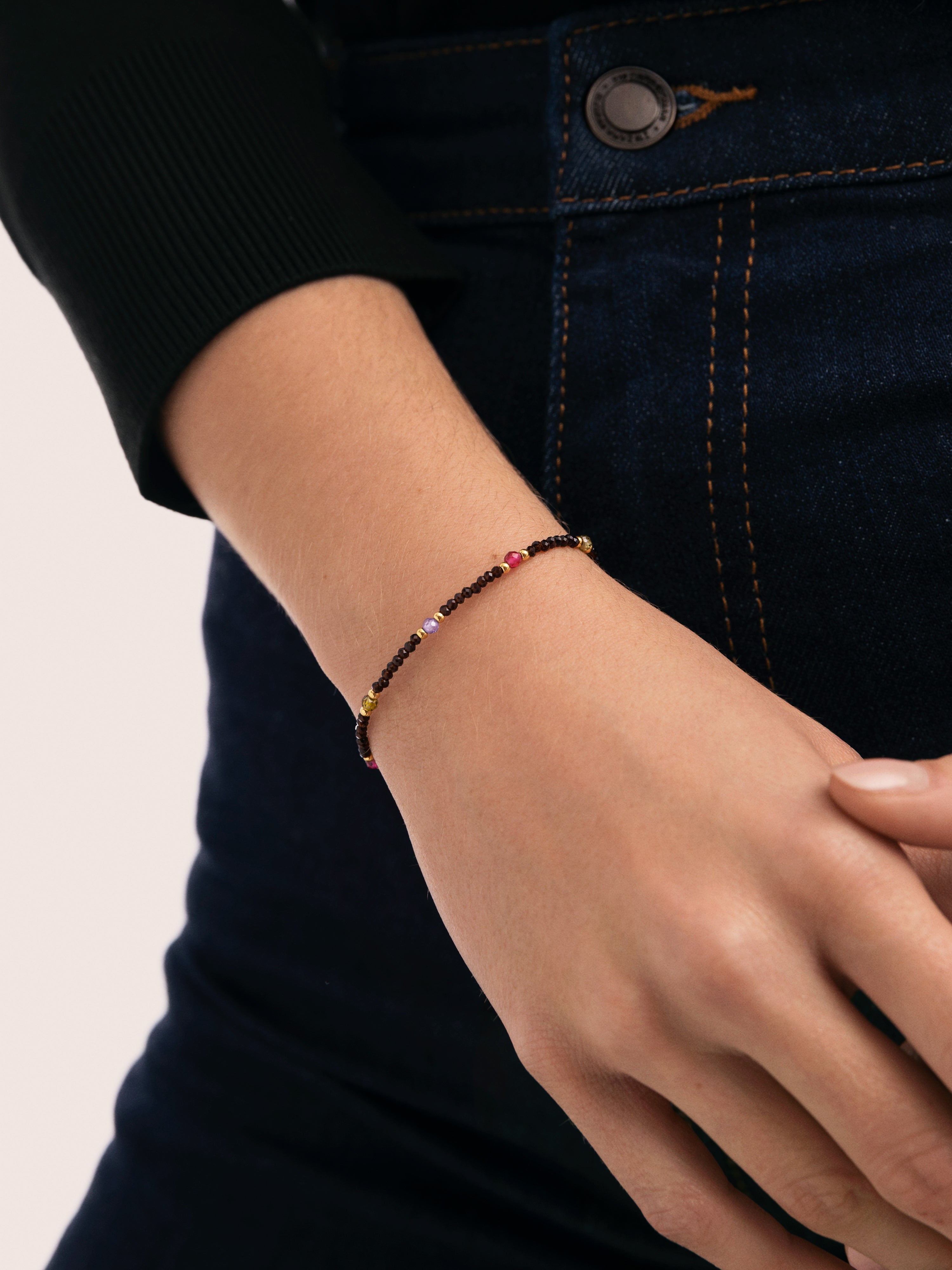 Pulseira de Corrente Winter Glam de Aço Banhado a Ouro Multicolor-2