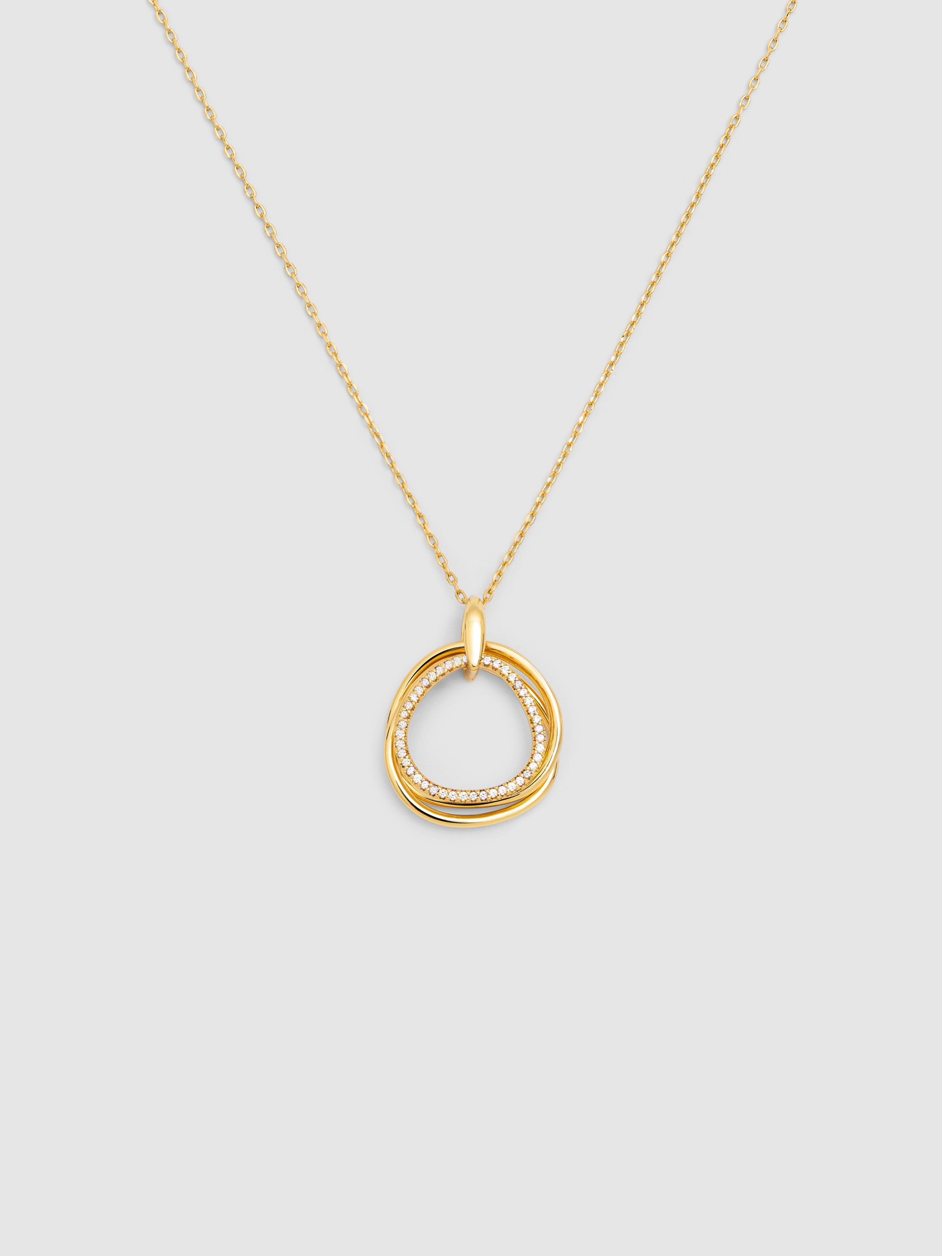 Colar Oria de Liga de Metais Banhado a Ouro Dourado-1
