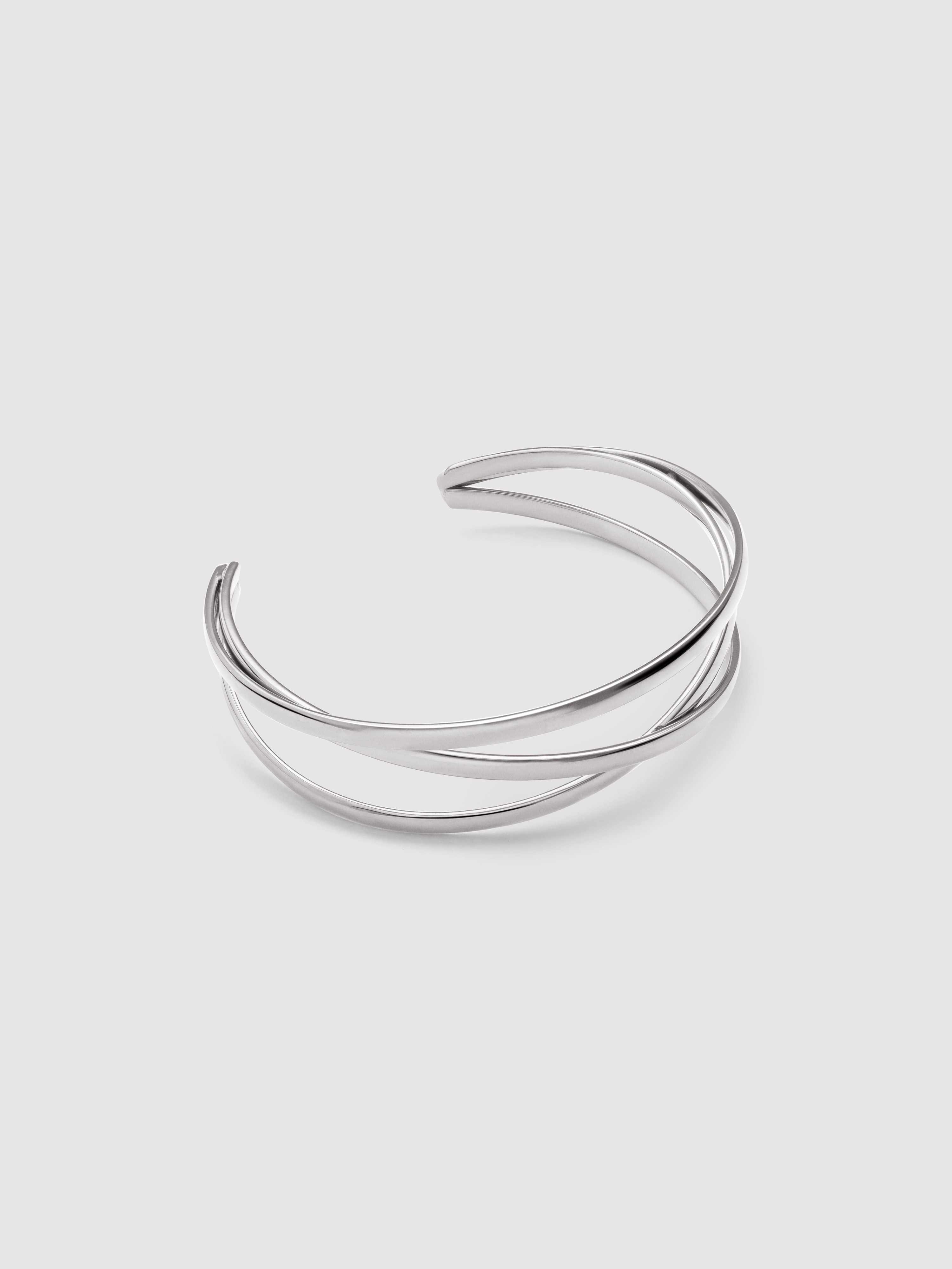 Pulseira Tripla Diana de Aço Prateado-1