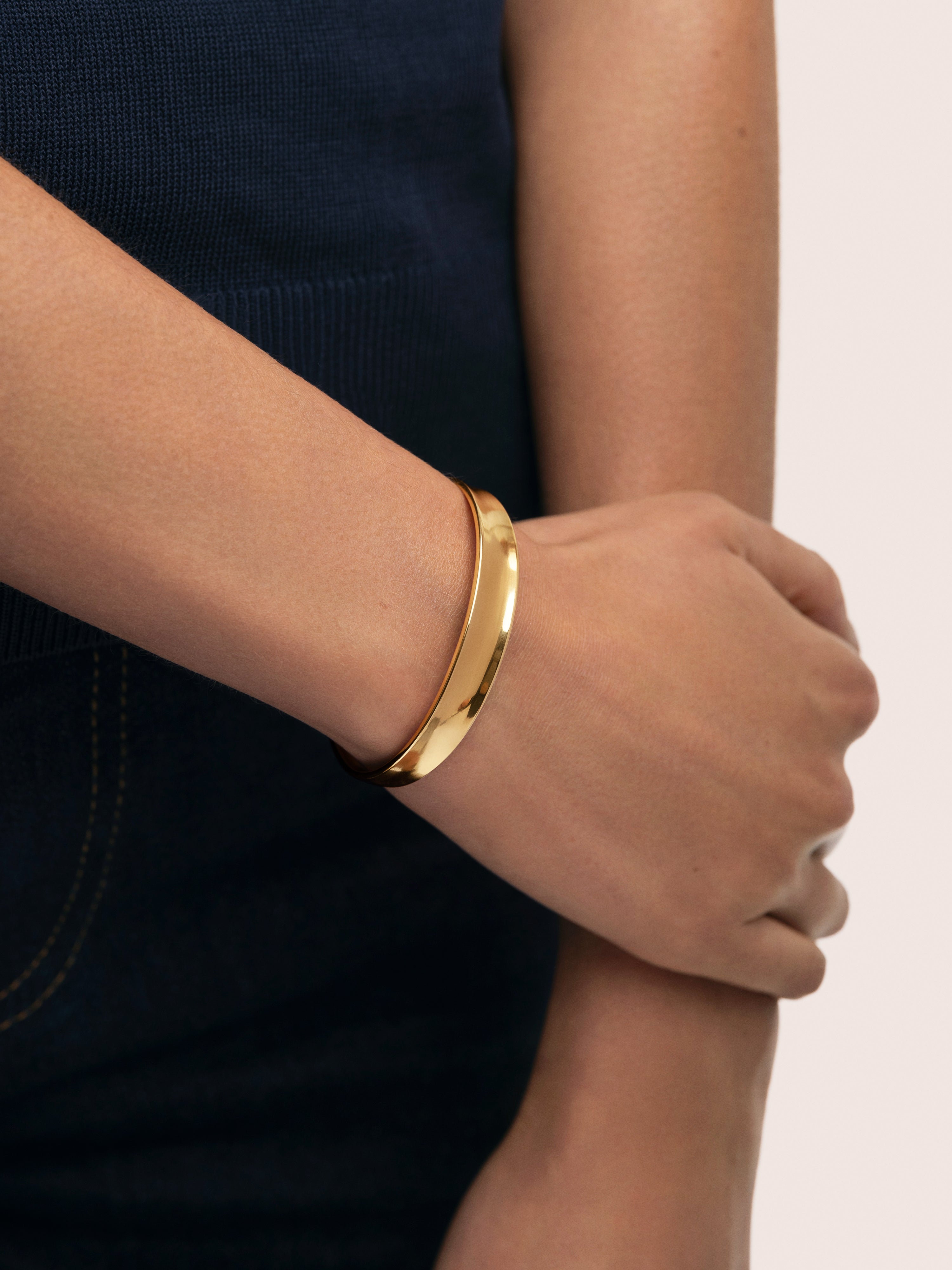 Pulseira Easy de Aço Banhado em Ouro Dourado-2