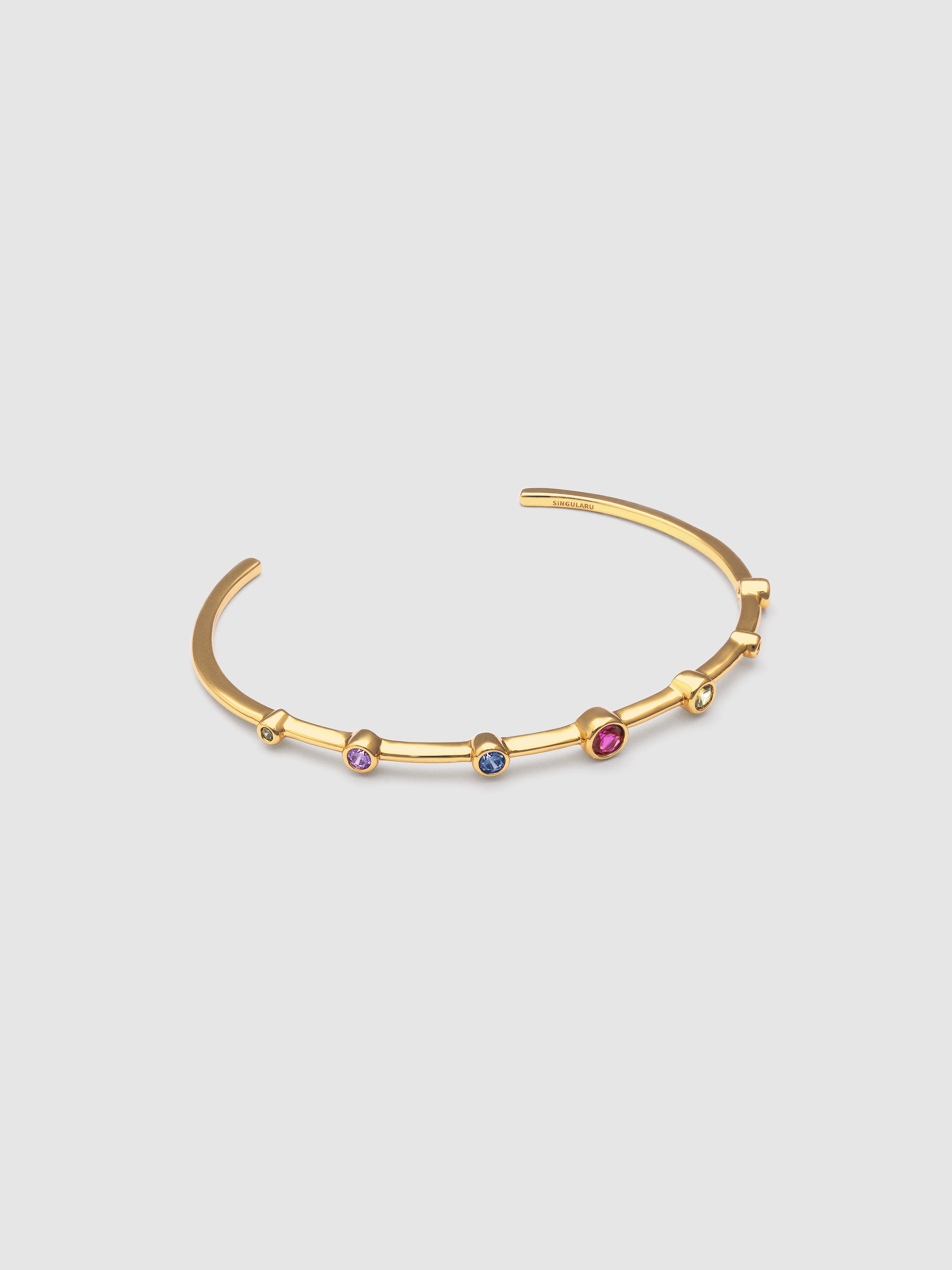 Pulseira com Elos Rainbow Bubbles de Liga de Metais Banhada a Ouro Multicolor-1