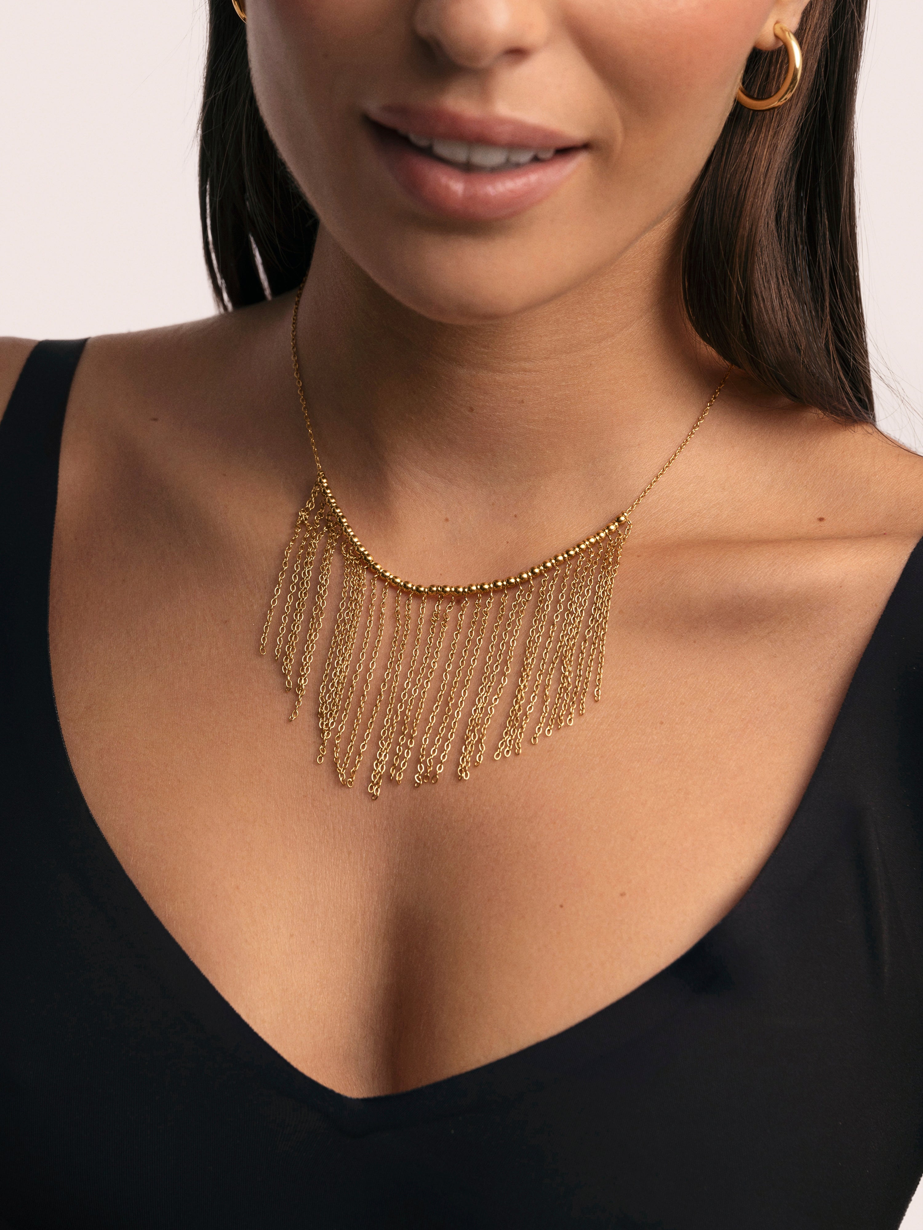 Colar Regina de Aço Banhado a Ouro Dourado-7