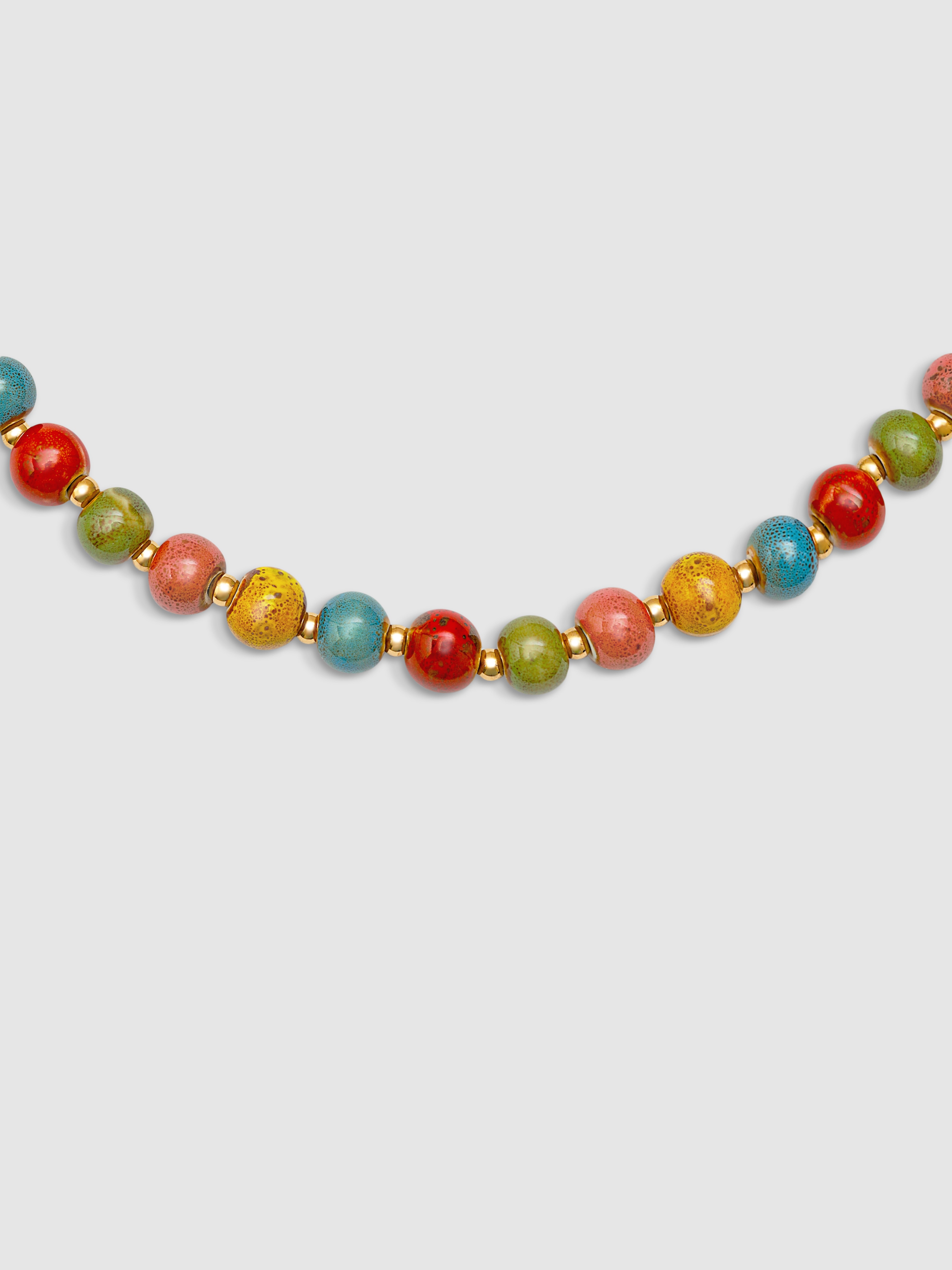 Colar Canela de Aço Banhado a Ouro Multicolor-1