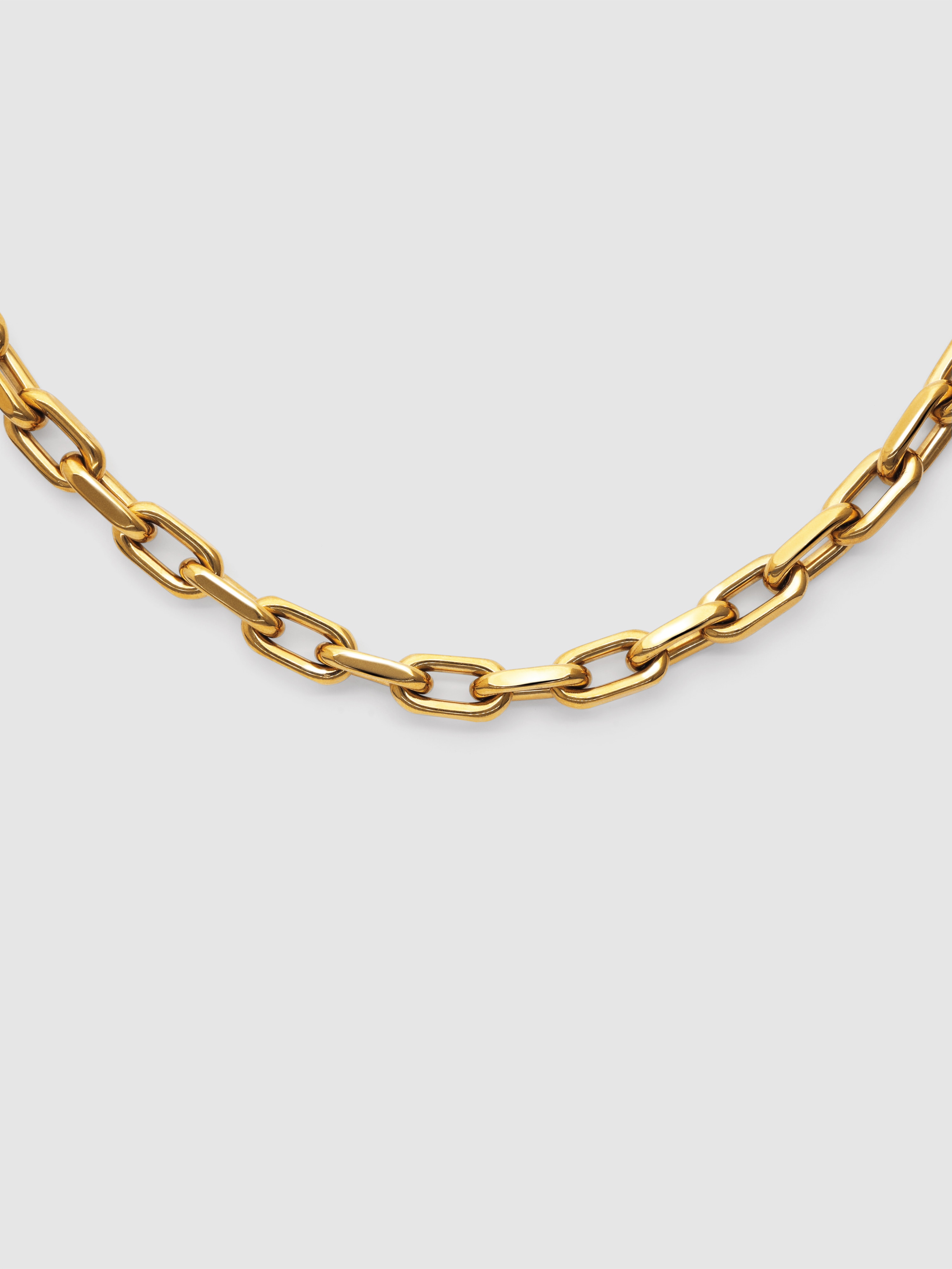 Colar Big Link de Aço Banhado a Ouro Dourado-1