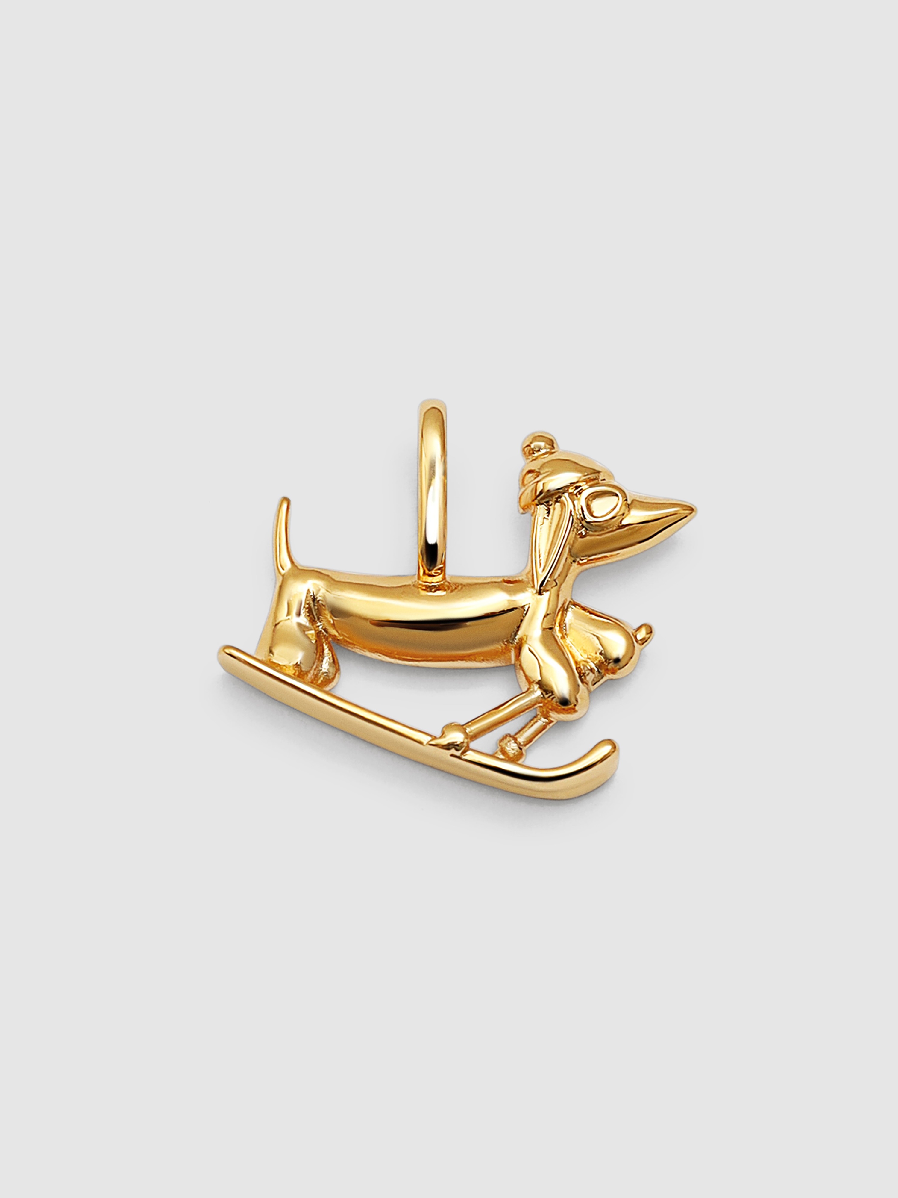 Imagem 0 de Charm Winter Teckel de Liga de Metais Banhado em Ouro