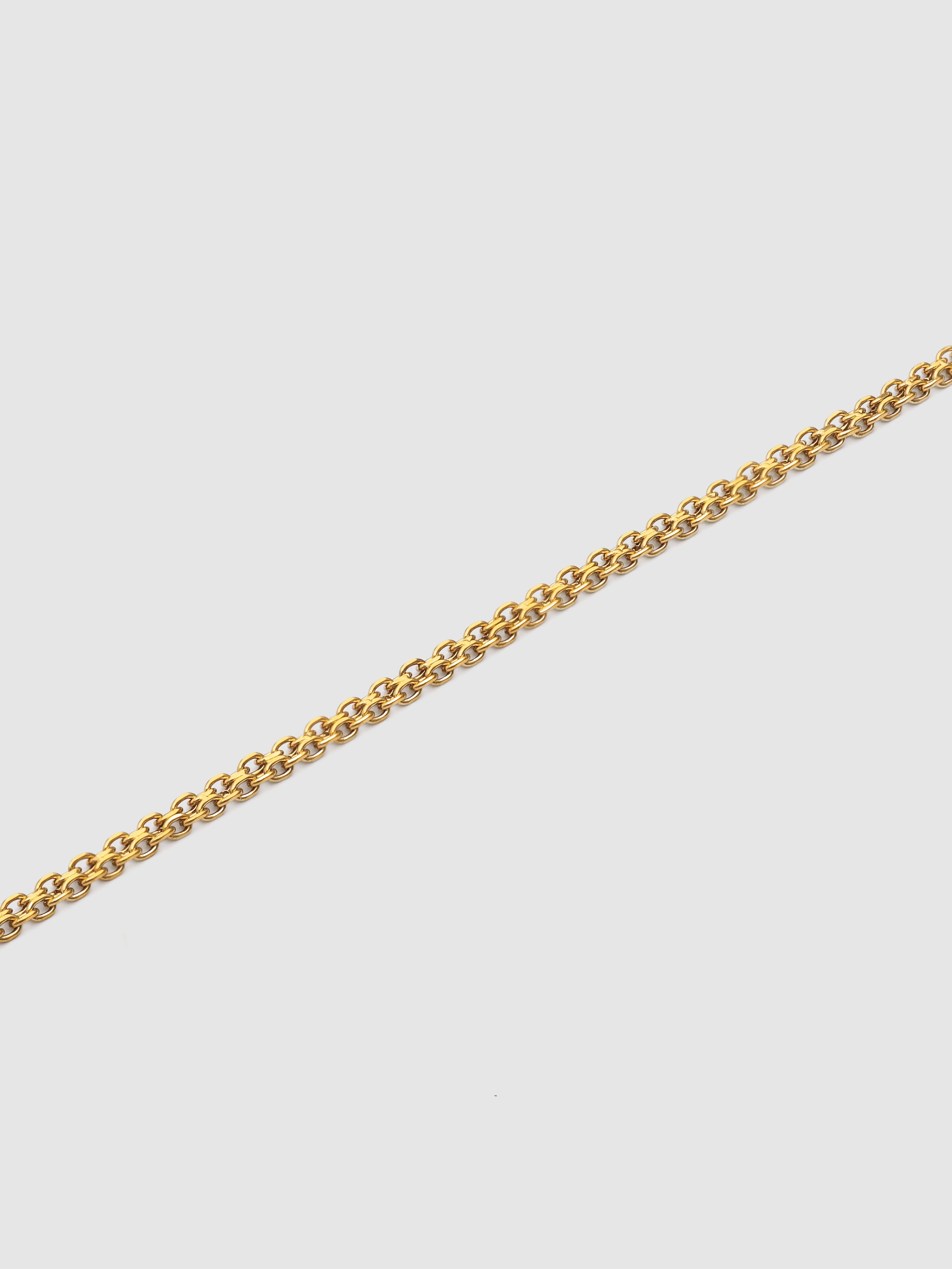 Colar Fine Tape de Aço Banhado a Ouro Dourado-3