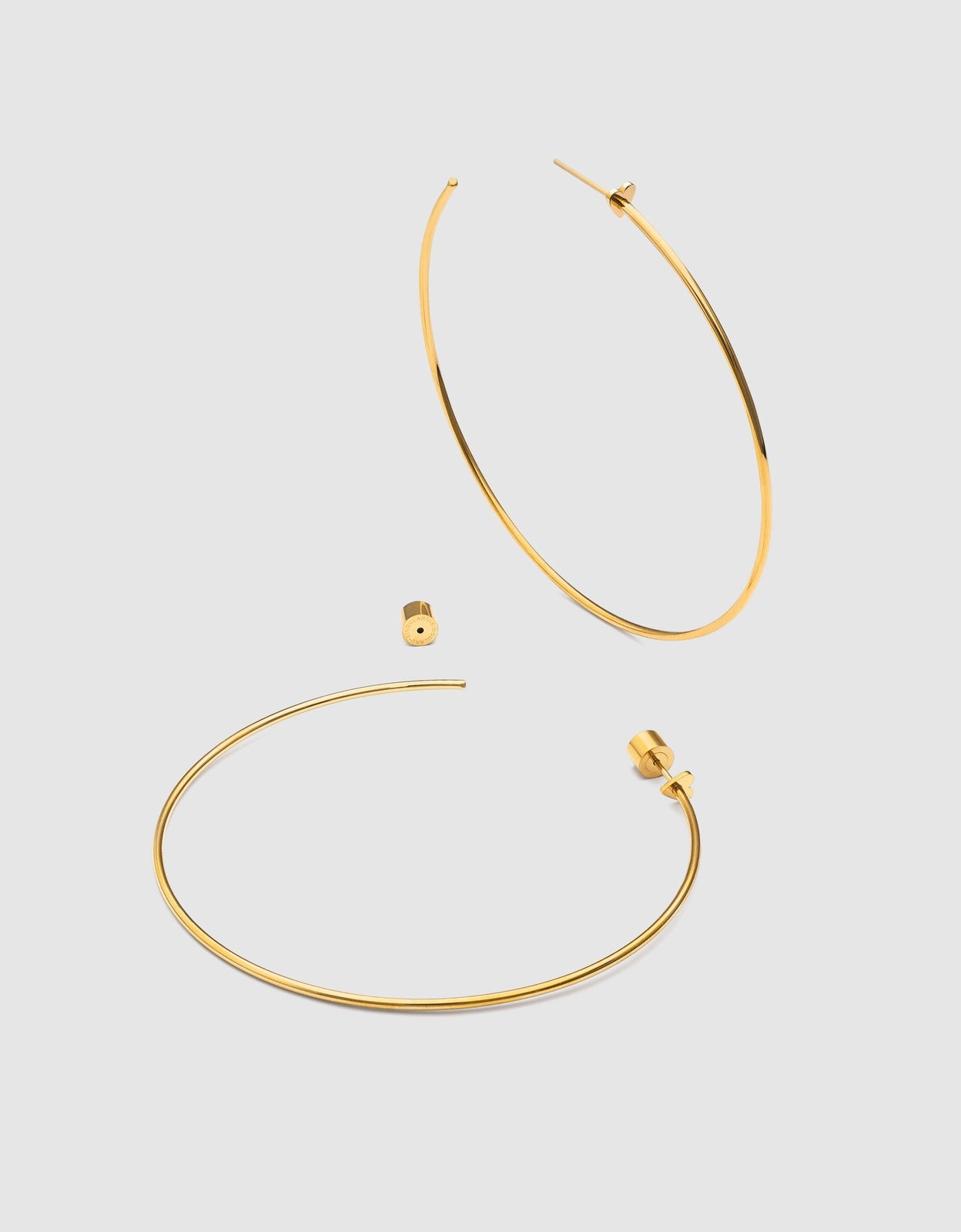 Brincos de Argola Ankara Heart Xl de Aço Banhado a Ouro Dourado-3