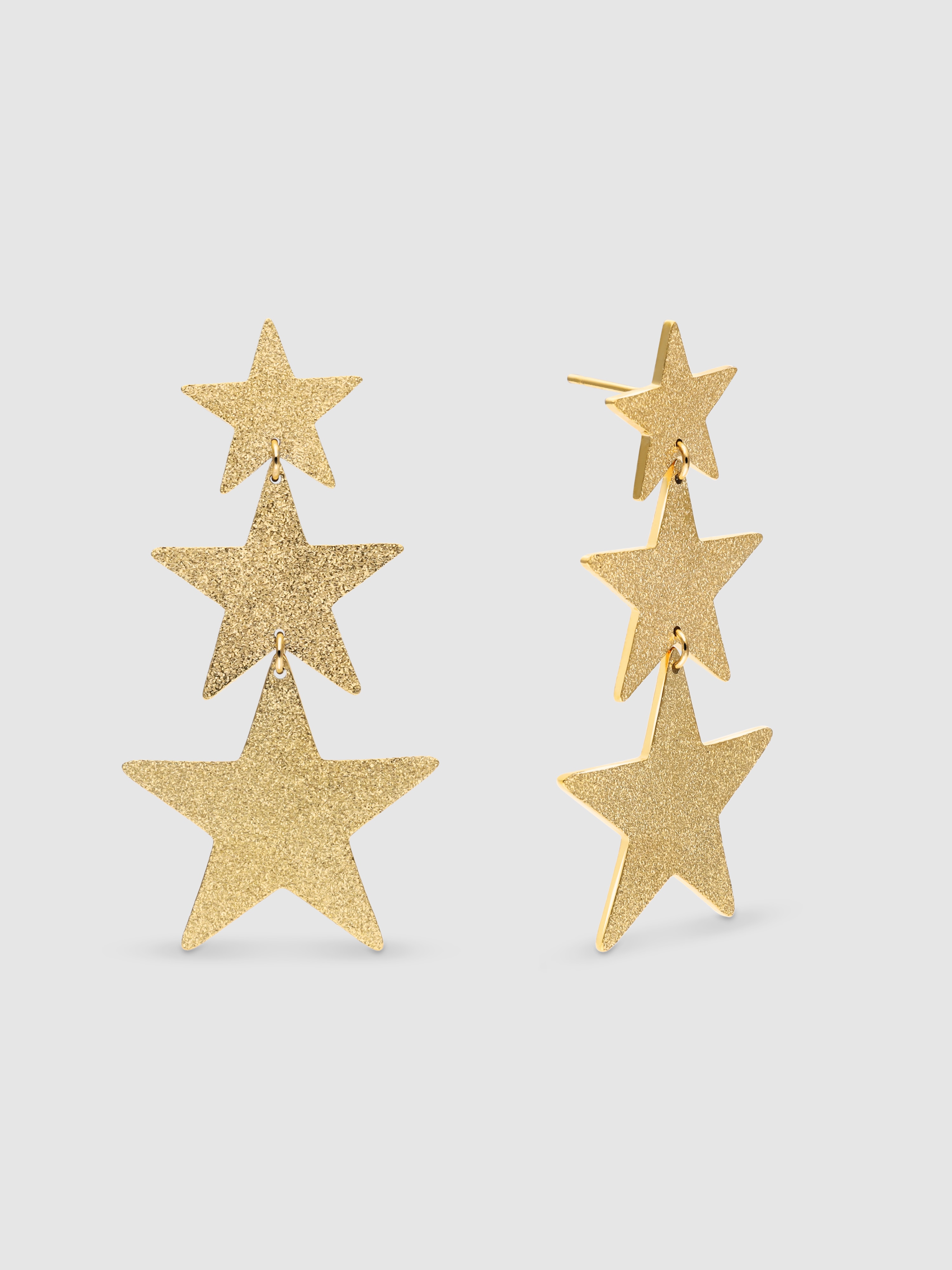 Imagem 0 de Brincos Shinning Stars de Aço Banhado a Ouro