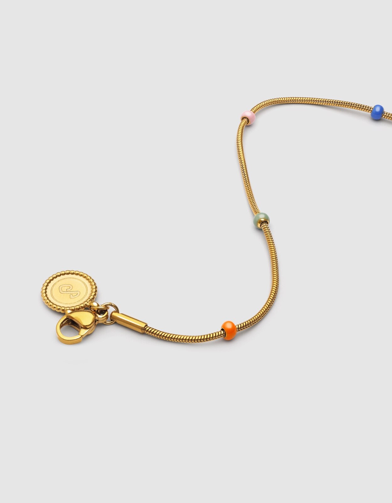 Colar Carla Enamel de Aço Banhado em Ouro Multicolor-3