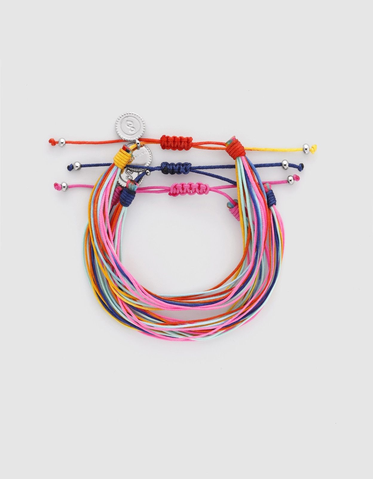 Pack 3 Pulseiras Carla Rainbow de Aço Multicolor-1