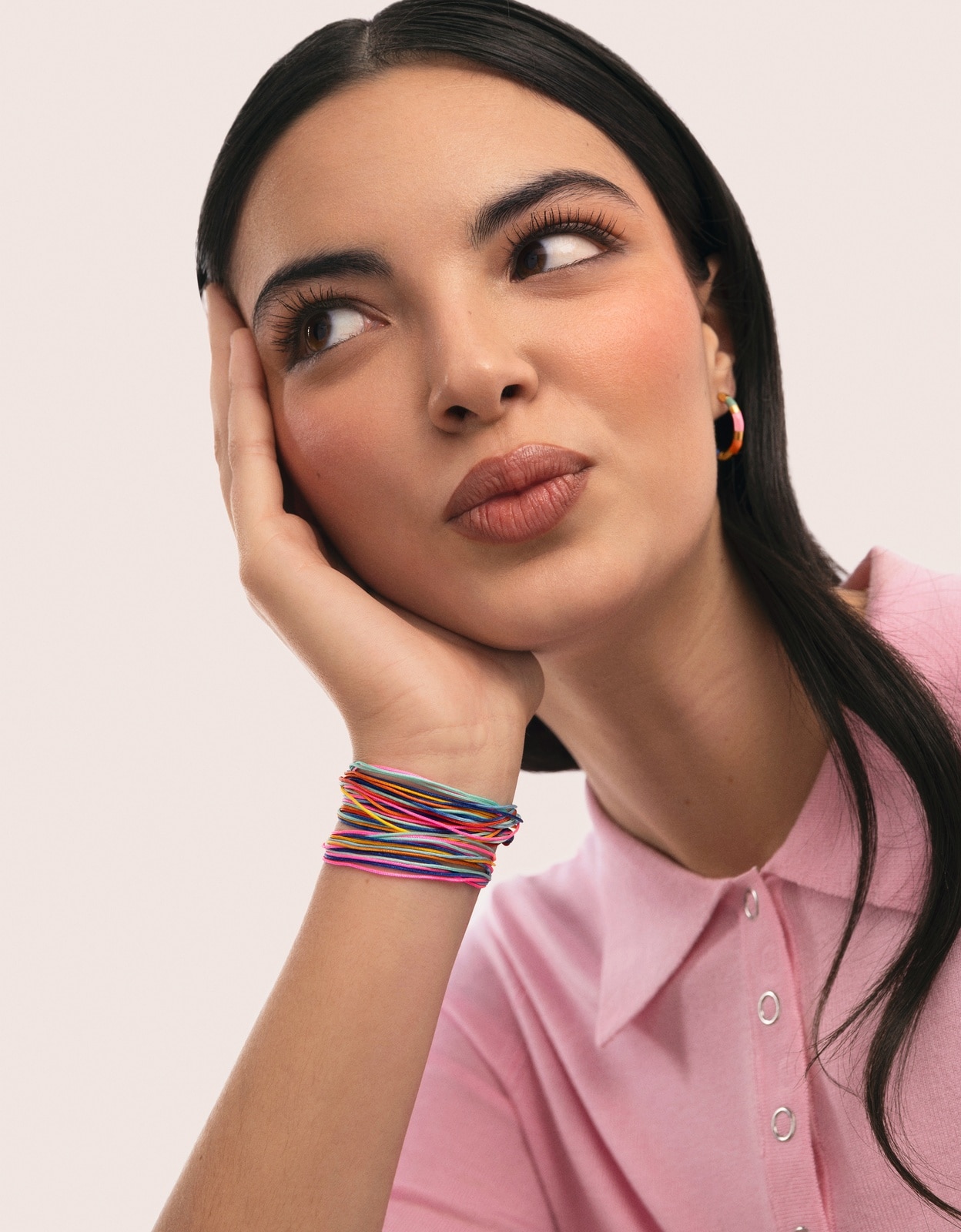 Pack 3 Pulseiras Carla Rainbow de Aço Multicolor-4