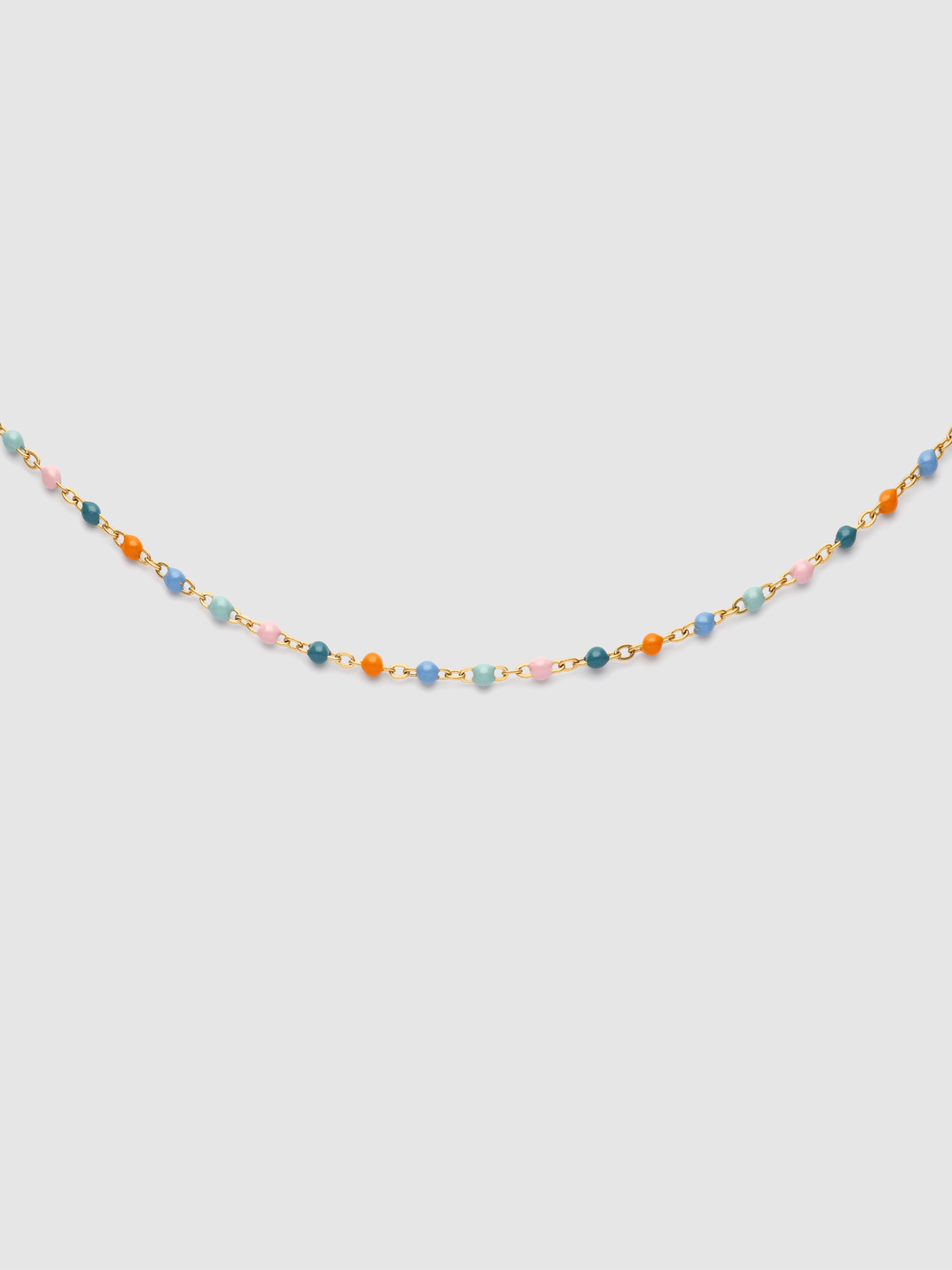 Colar Dots Alpine Enamel de Aço Banhado a Ouro Multicolor-1