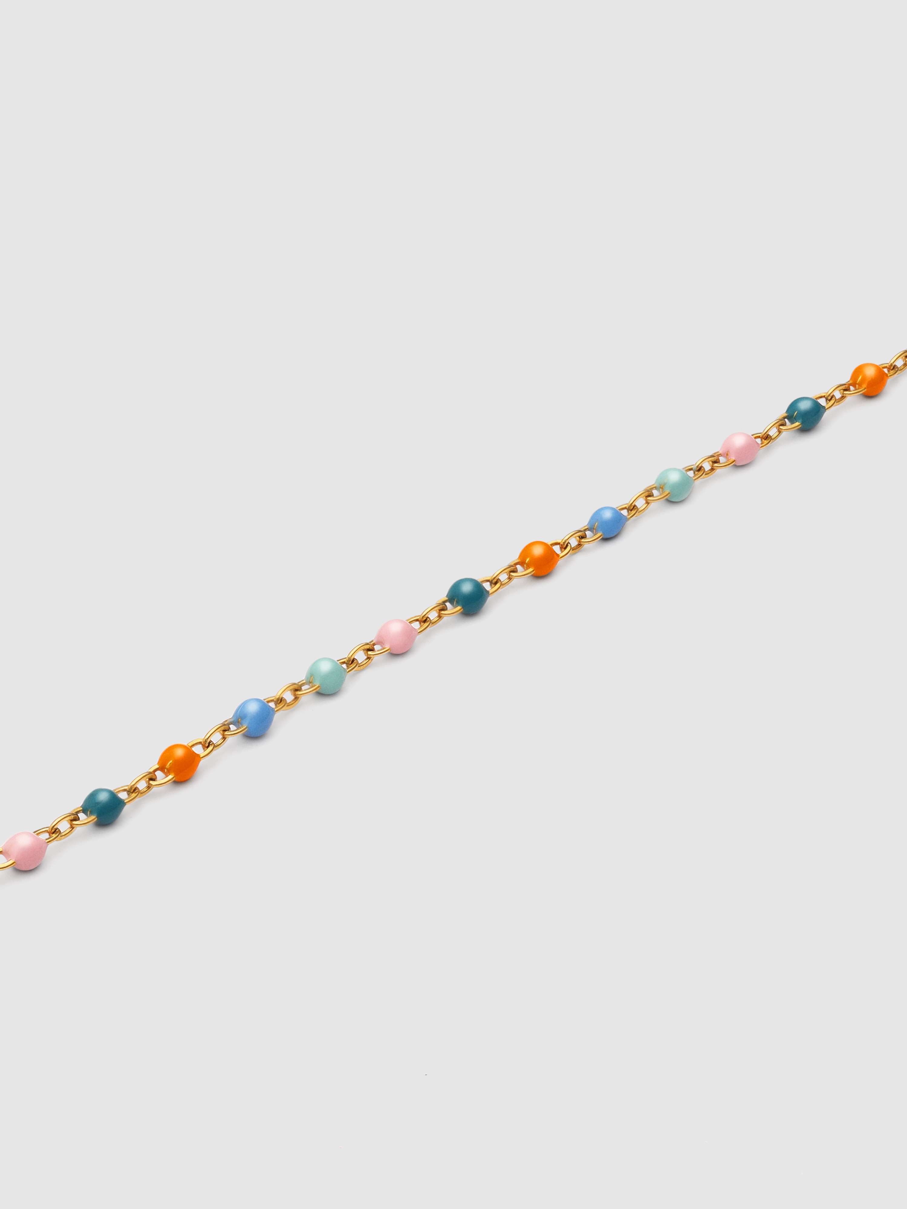 Colar Dots Alpine Enamel de Aço Banhado a Ouro Multicolor-4