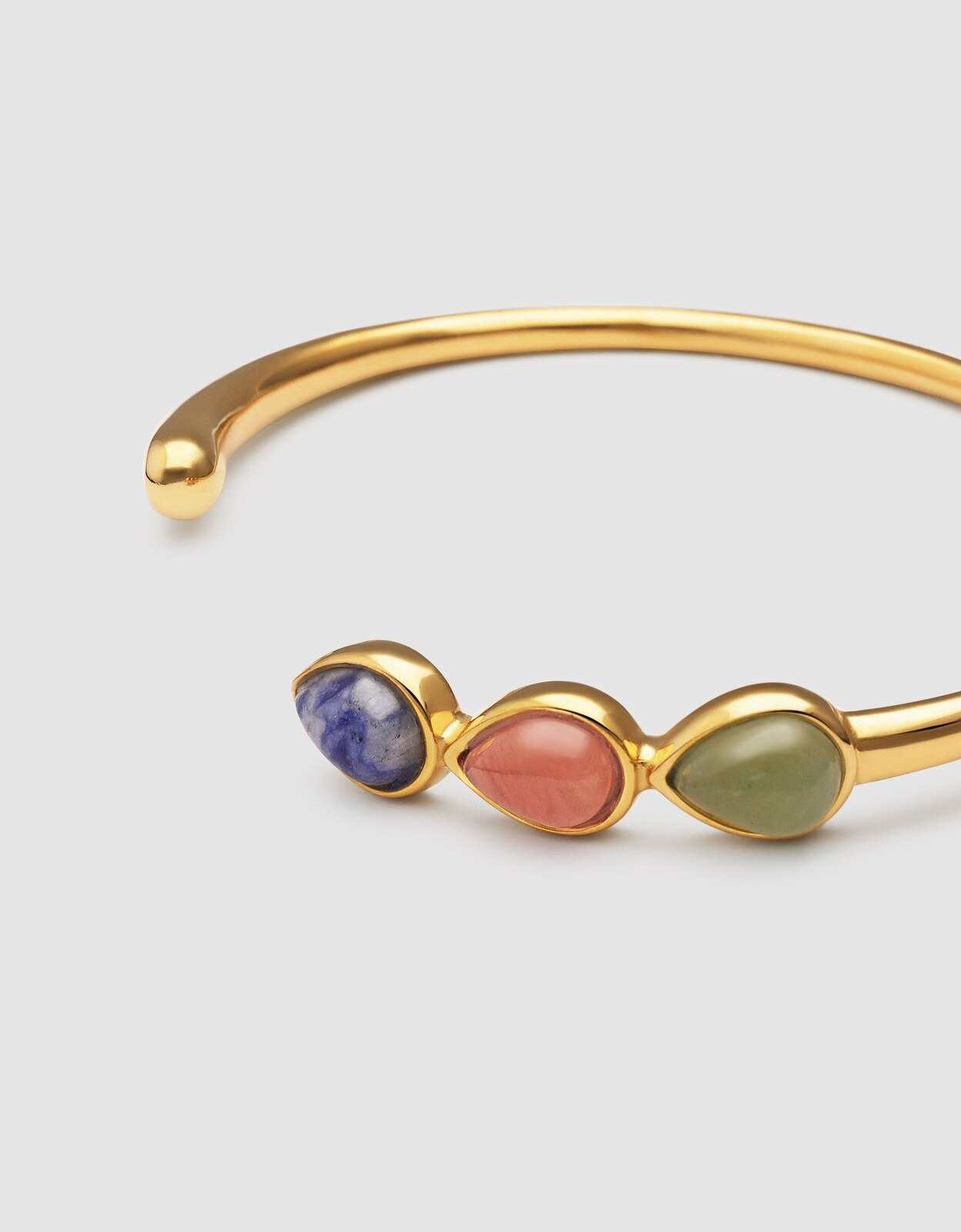 Pulseira Gota Stones de Aço Banhado a Ouro Multicolor-3