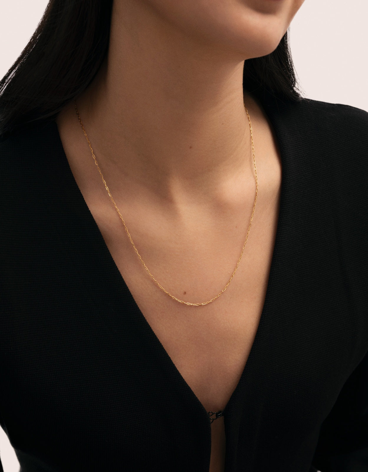 Colar Mini Fine Chic de Aço Banhado a Ouro Dourado-2