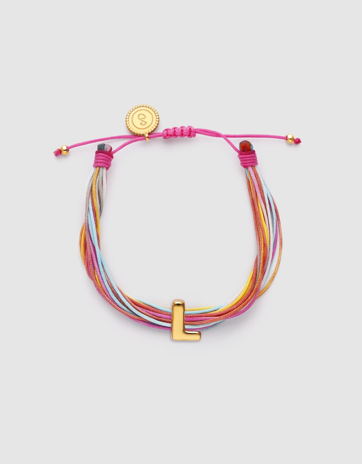 Pulseira em Cor Rainbow Personalizada de Aço Banhado em Ouro - L Multicolor-1