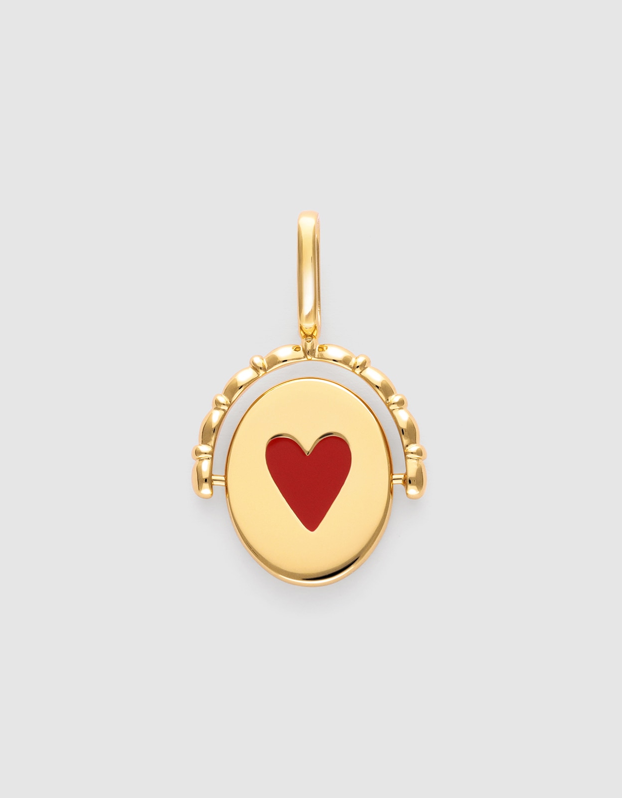 Imagem 0 de Charm Medalhão Duplo Mamã Lovely Heart de Liga de Metais Banhado em Ouro
