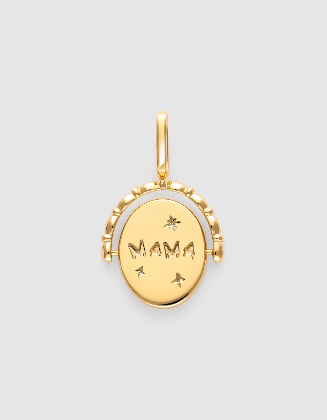 Charm Medalhão Duplo Mamã Lovely Heart de Liga de Metais Banhado a Ouro Vermelho-3