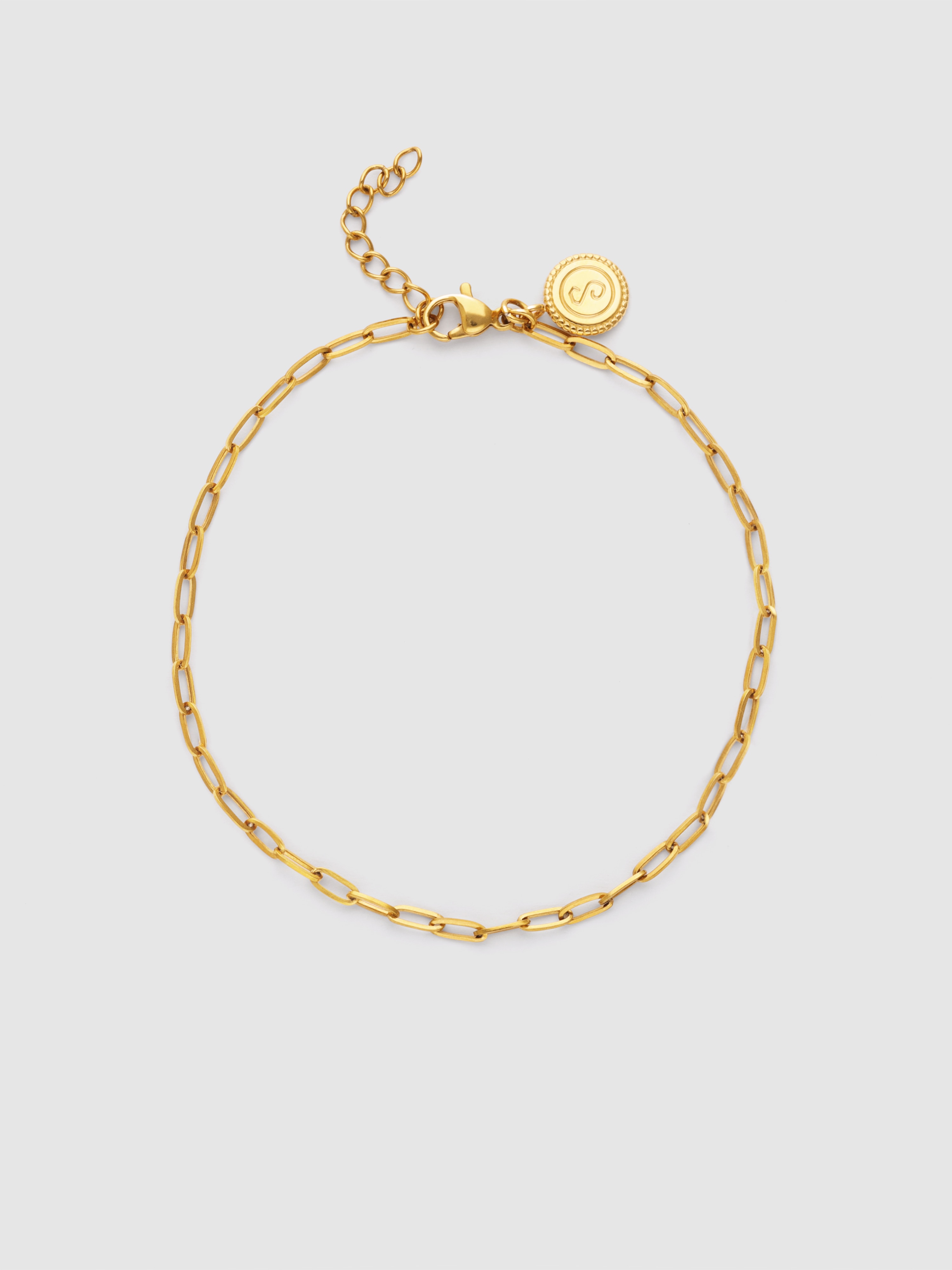 Imagem 0 de Pulseira de Elos Chic de Aço Banhado a Ouro