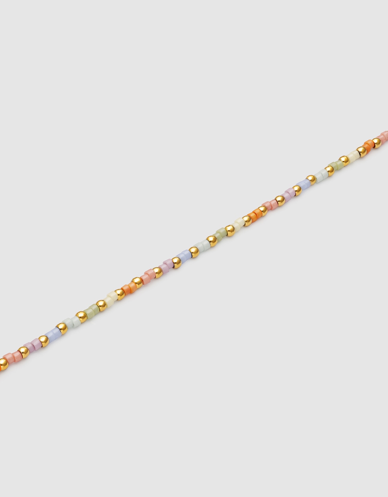 Pulseira Tornozeleira Rainbow Pastel de Aço Banhado a Ouro Multicolor-3