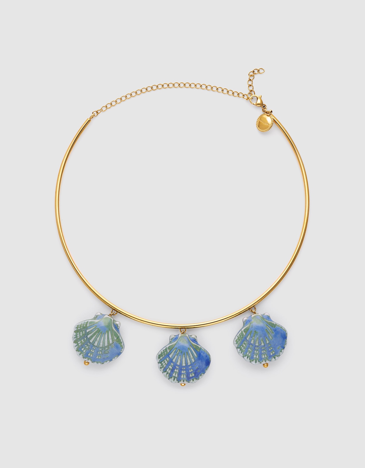 Imagem 0 de Choker Shelly Blue de Aço Banhado a Ouro