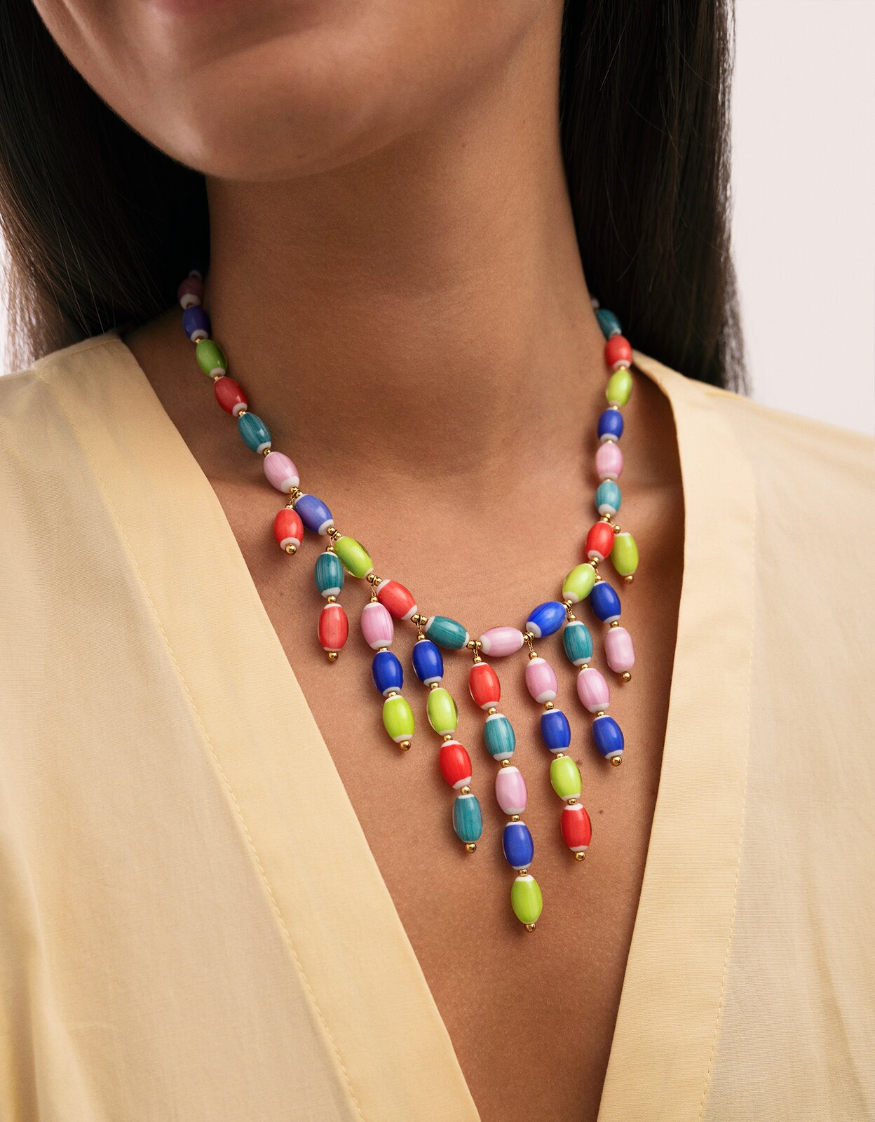 Colar Sahara Colors de Aço Banhado a Ouro Multicolor-3