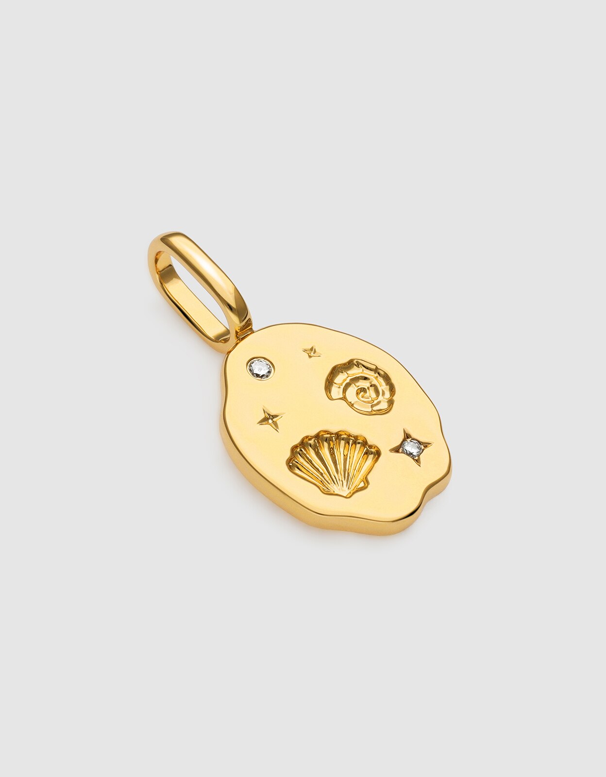 Charm Treasure de Liga de Metais Banhado a Ouro Dourado-3