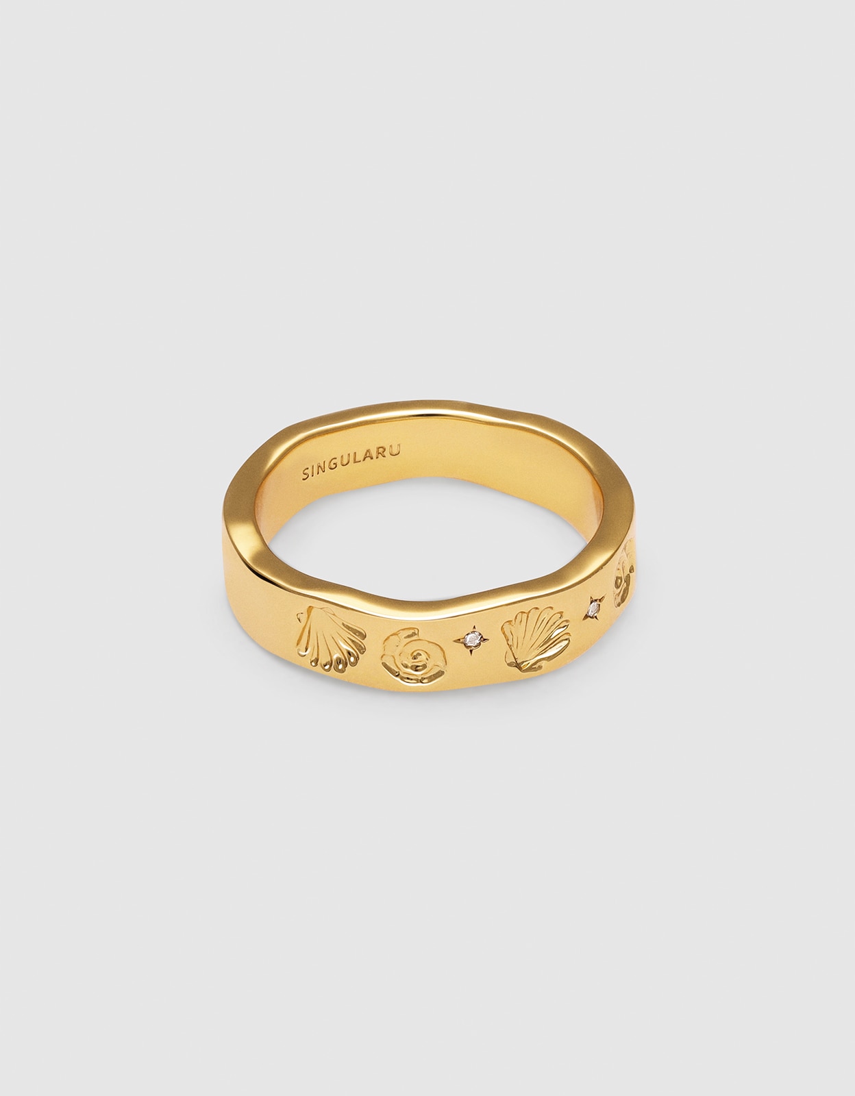 Imagem 0 de Anel Treasure de Liga de Metais Banhado a Ouro