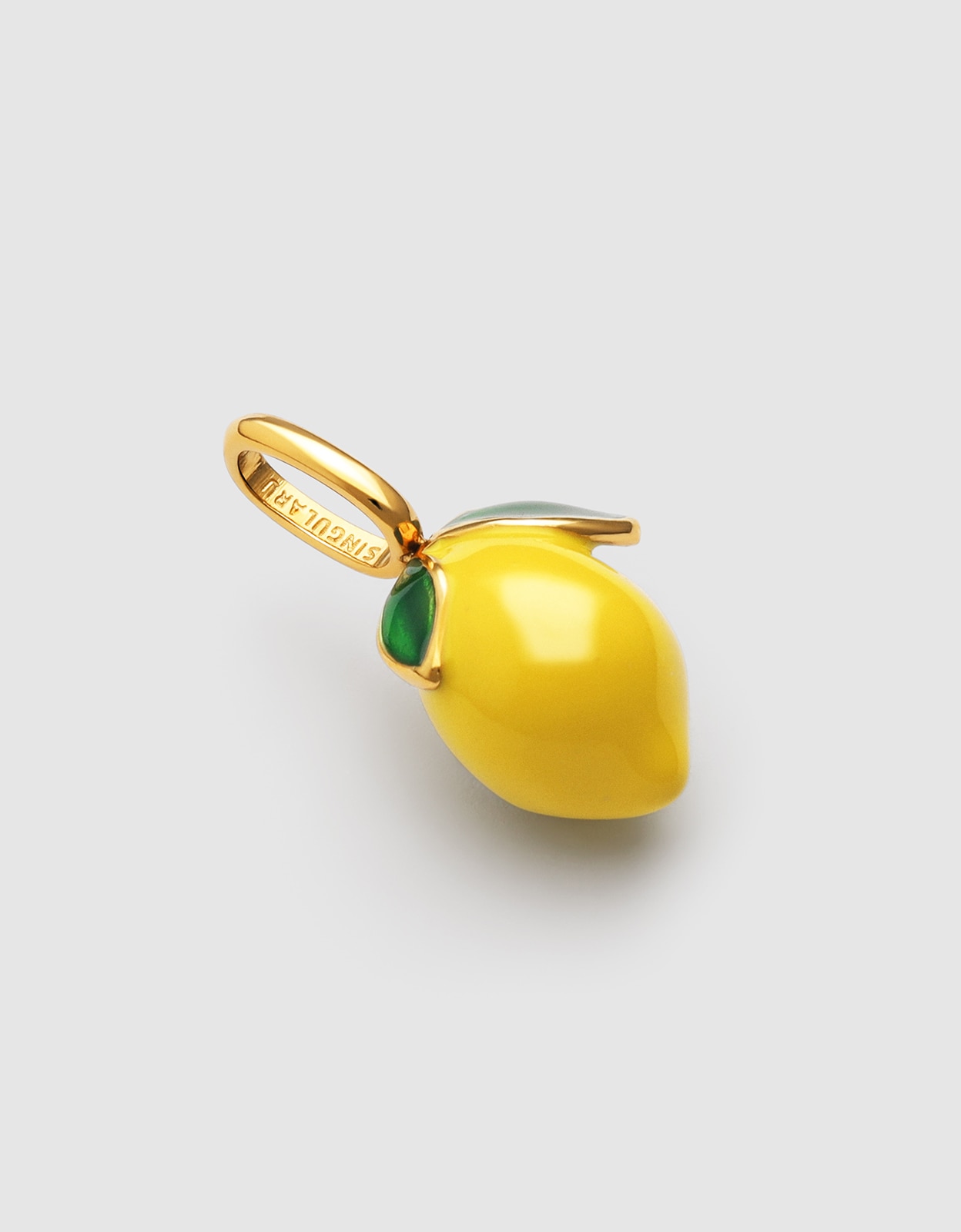 Charm Limão de Aço Banhado a Ouro Amarelo-3