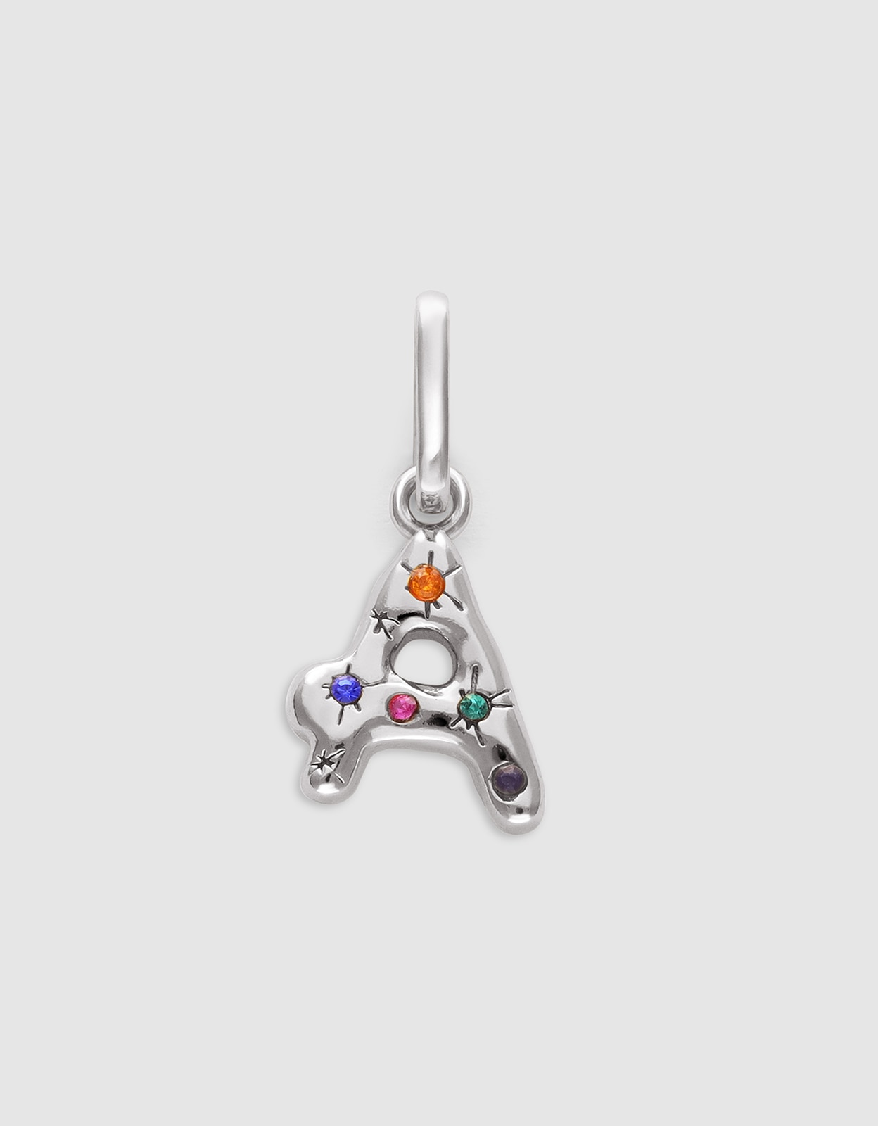 Imagem 0 de Charm Inicial Organic Colors de Liga de Metais com Banho de Ródio - a