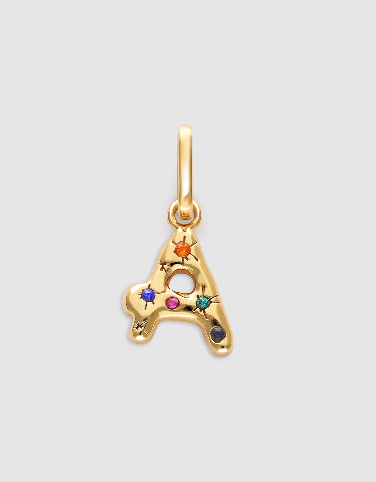 Imagem 0 de Charm Inicial Organic Colors de Liga de Metais Banhado a Ouro - a