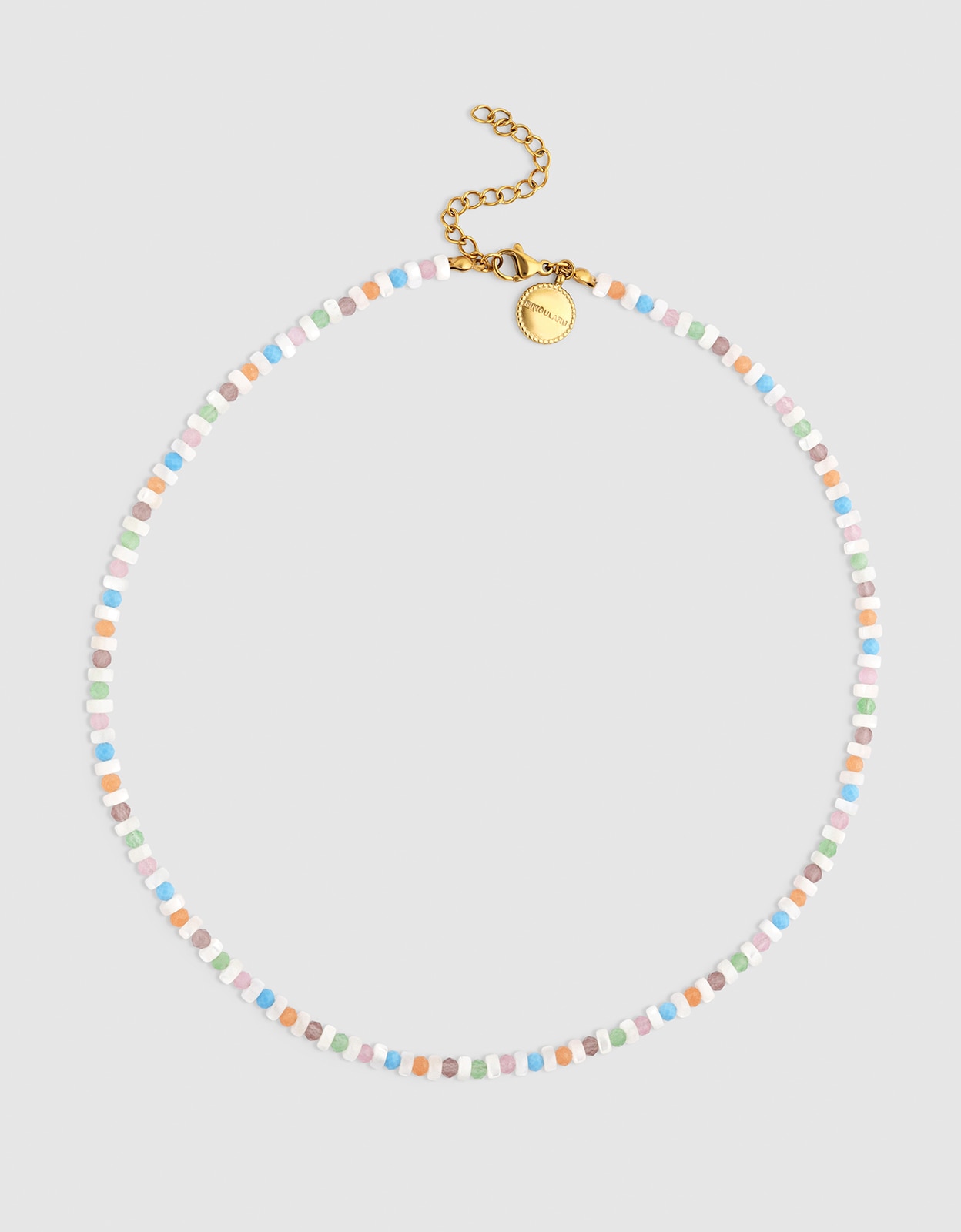 Colar Nacary Colors de Aço Banhado a Ouro Multicolor-4