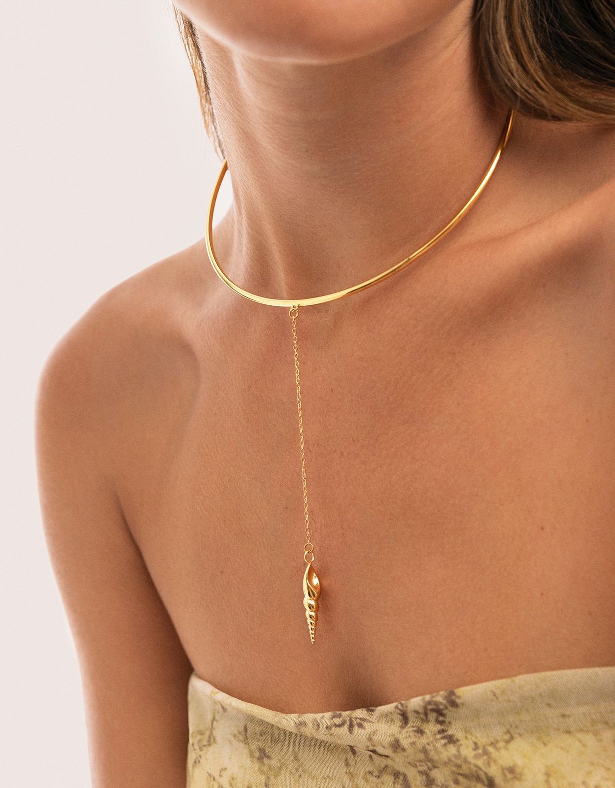 Choker Ítaca de Aço Banhado a Ouro Dourado-3