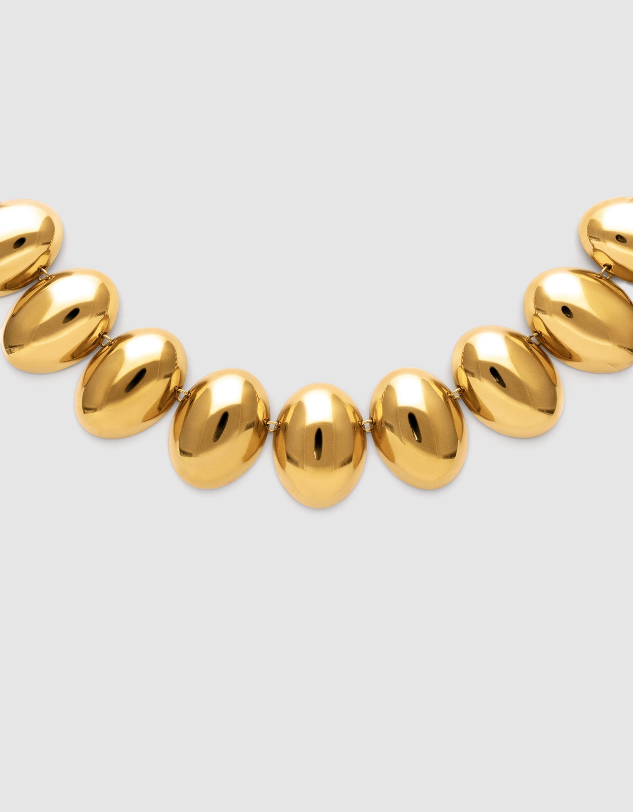 Colar Oceya de Aço Banhado a Ouro Dourado-1