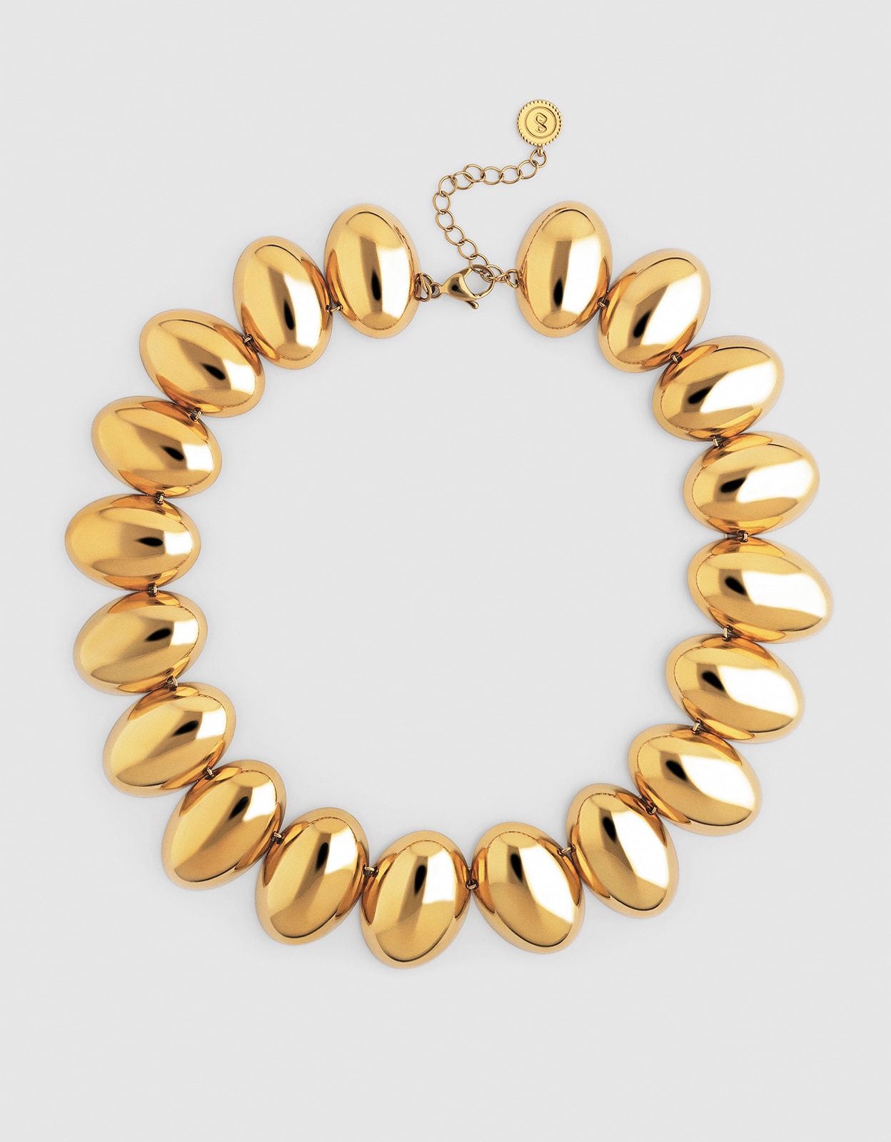 Colar Oceya de Aço Banhado a Ouro Dourado-5