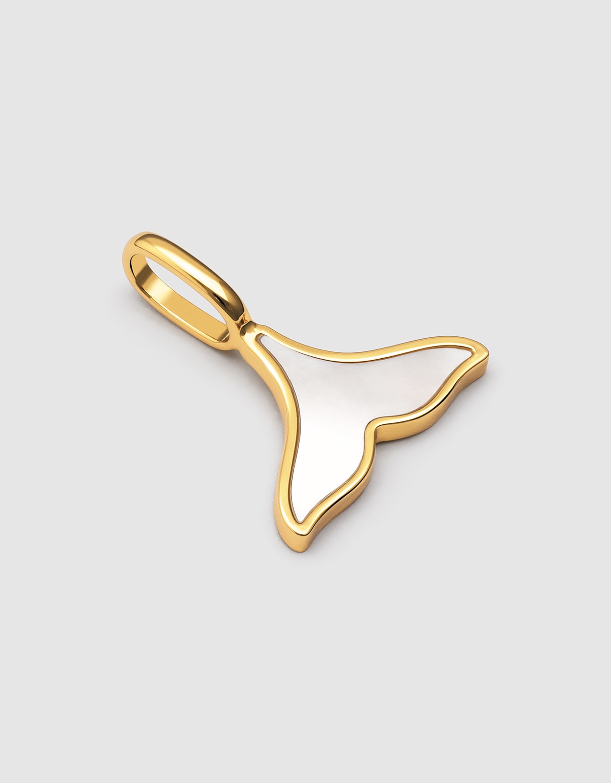 Charm Sereia Madrepérola de Liga de Metais Banhado a Ouro Branco-3