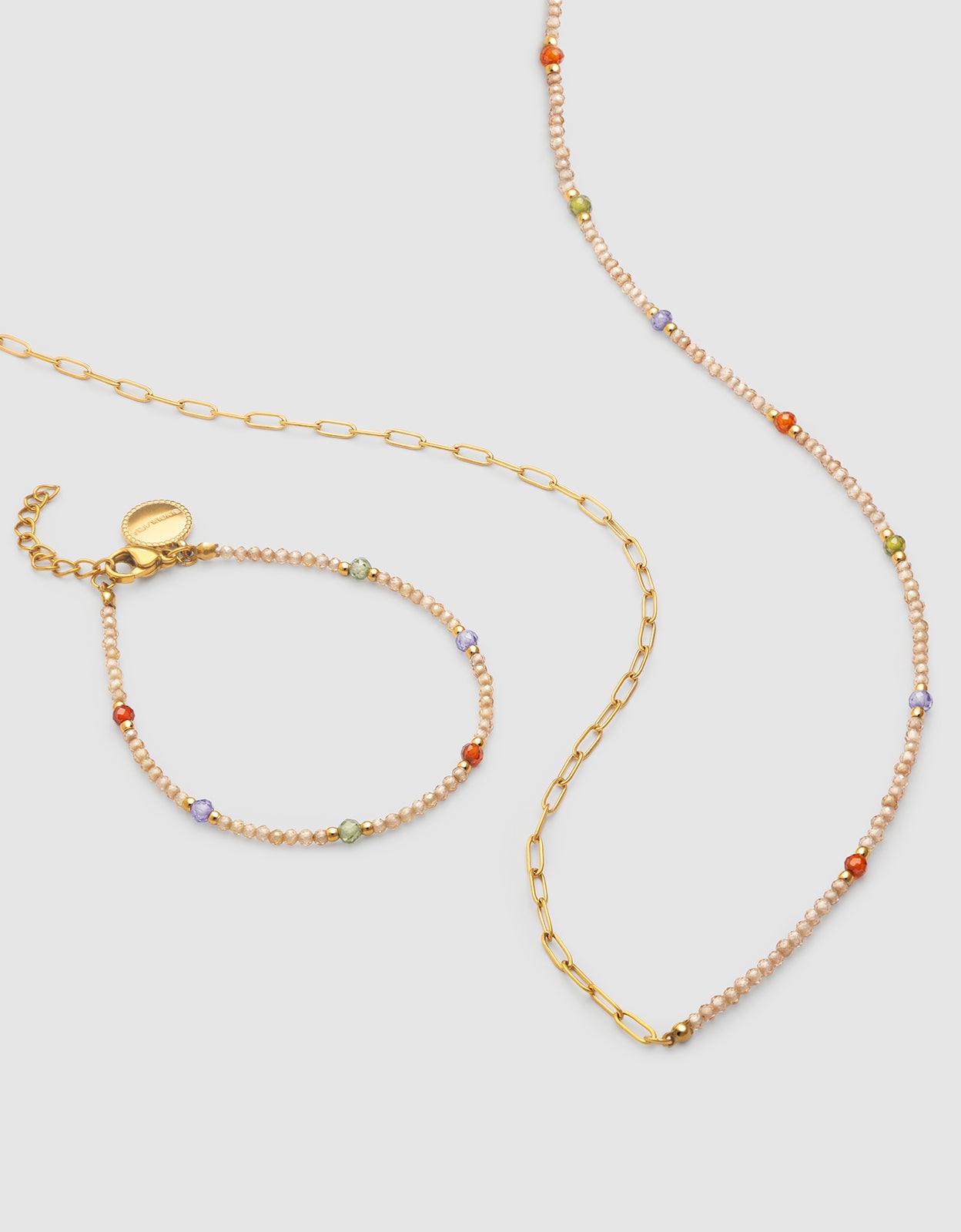 Imagem 0 de Pack Presente Colar e Pulseira Long Glam de Aço Banhado em Ouro