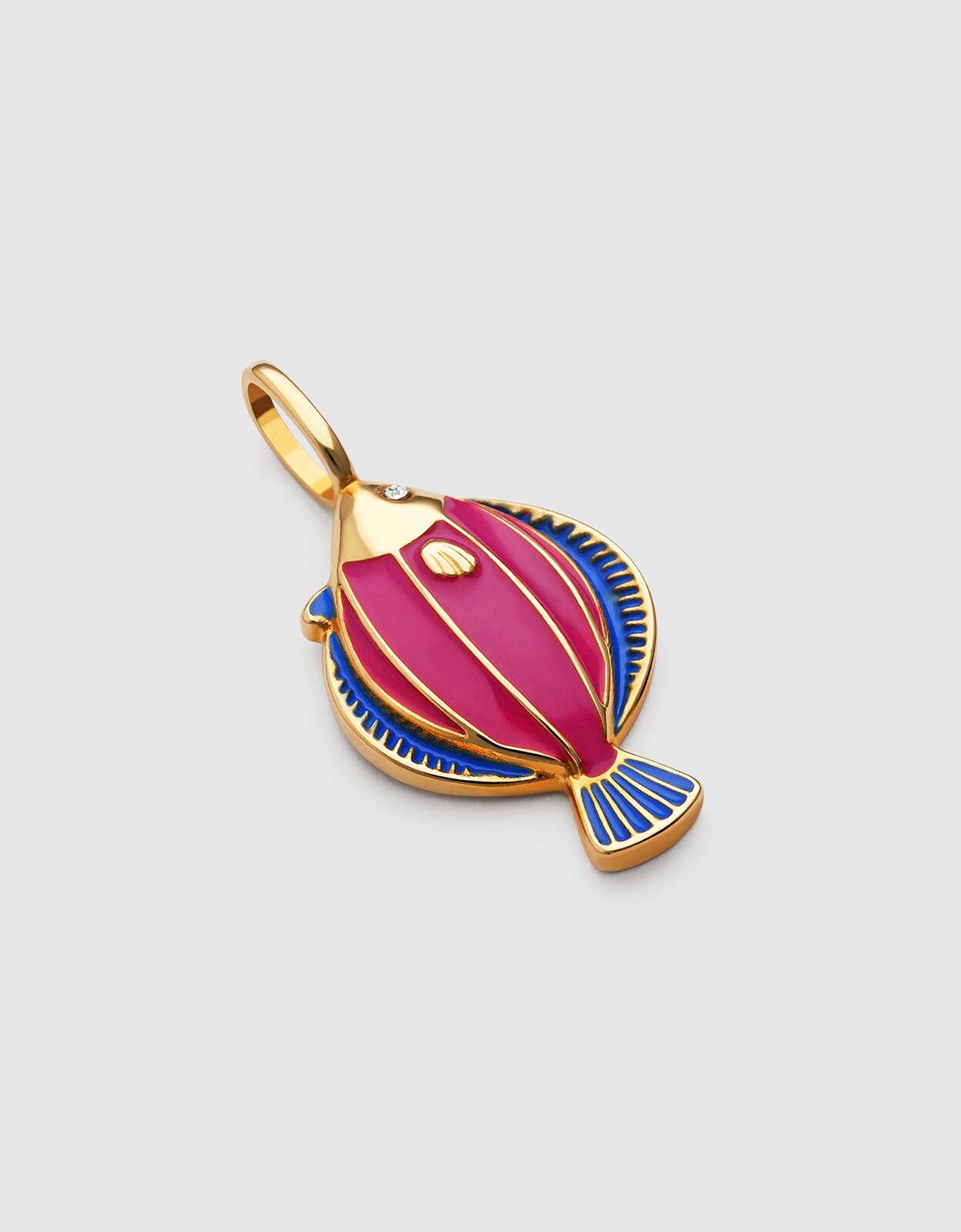 Charm Phi Phi de Liga de Metais Banhado a Ouro Multicolor-4