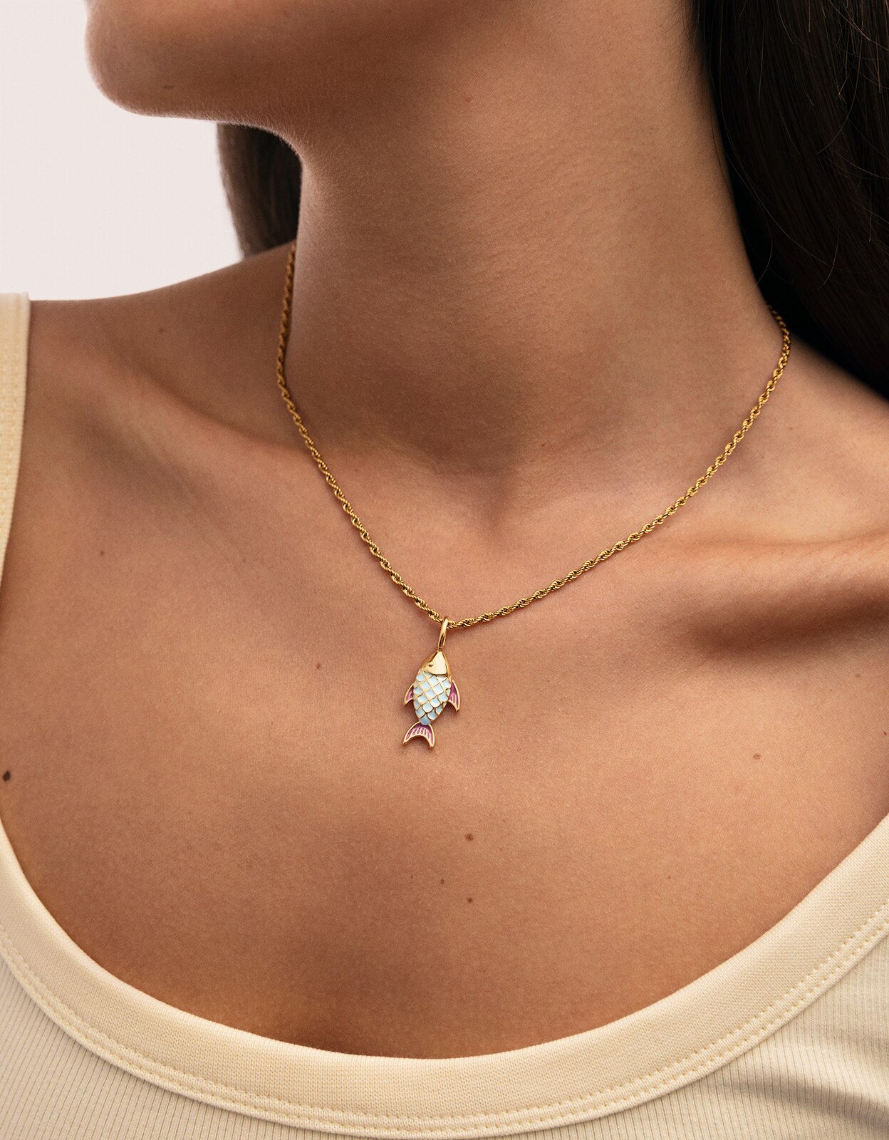 Charm Bora Bora de Liga de Metais Banhado a Ouro Multicolor-3